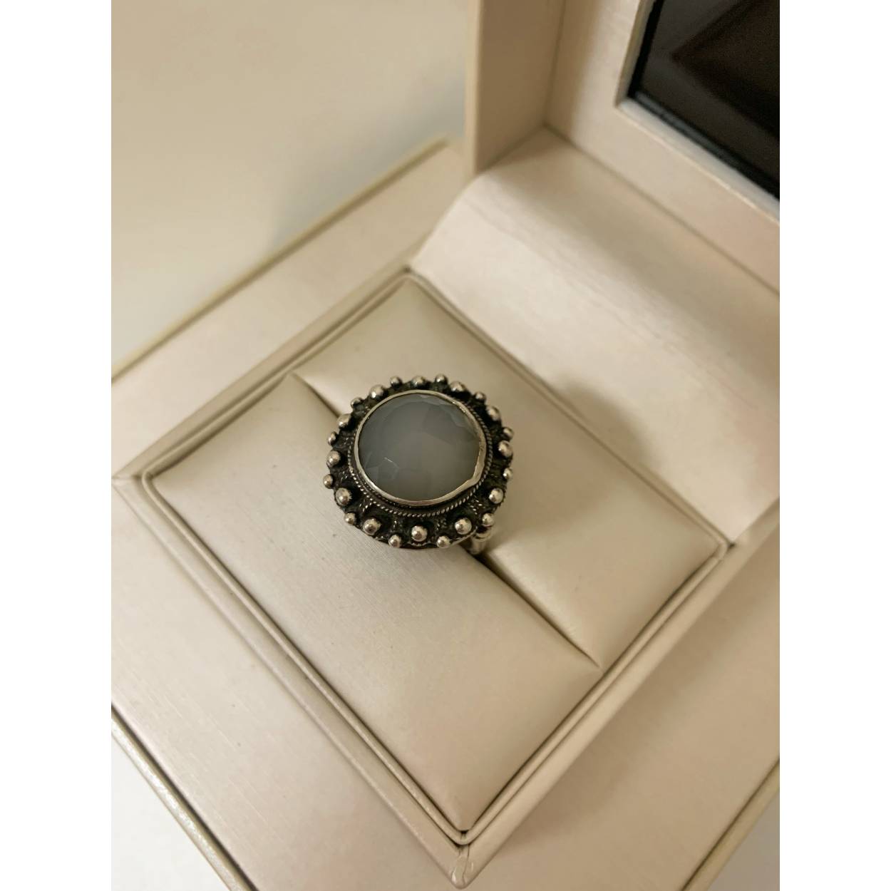 VINTAGE zilveren ring met steen