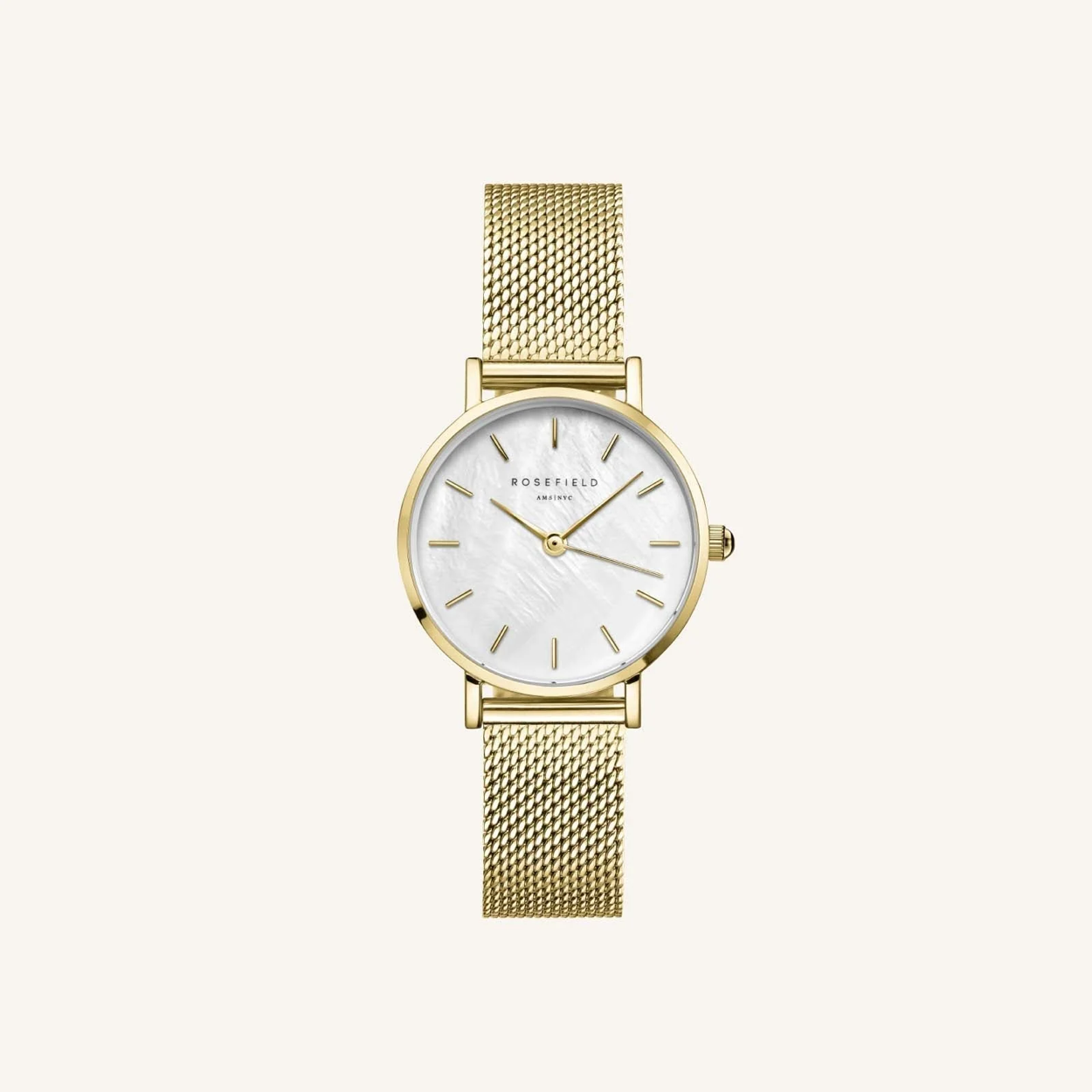 Rosefield Horloge Small Edit Mesh Gold