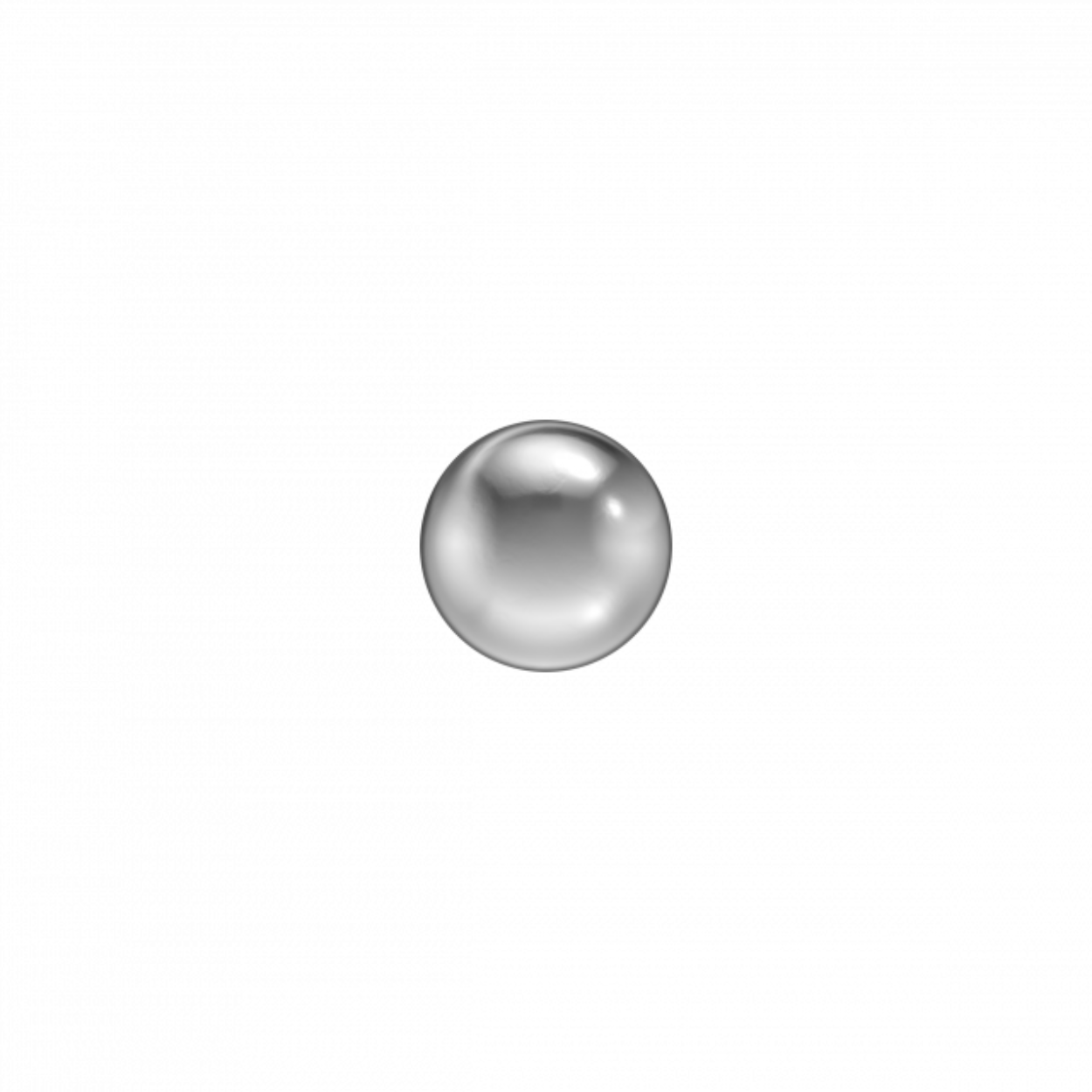 Studex 809, Wit Goud 18kt,  Bol, 4 mm