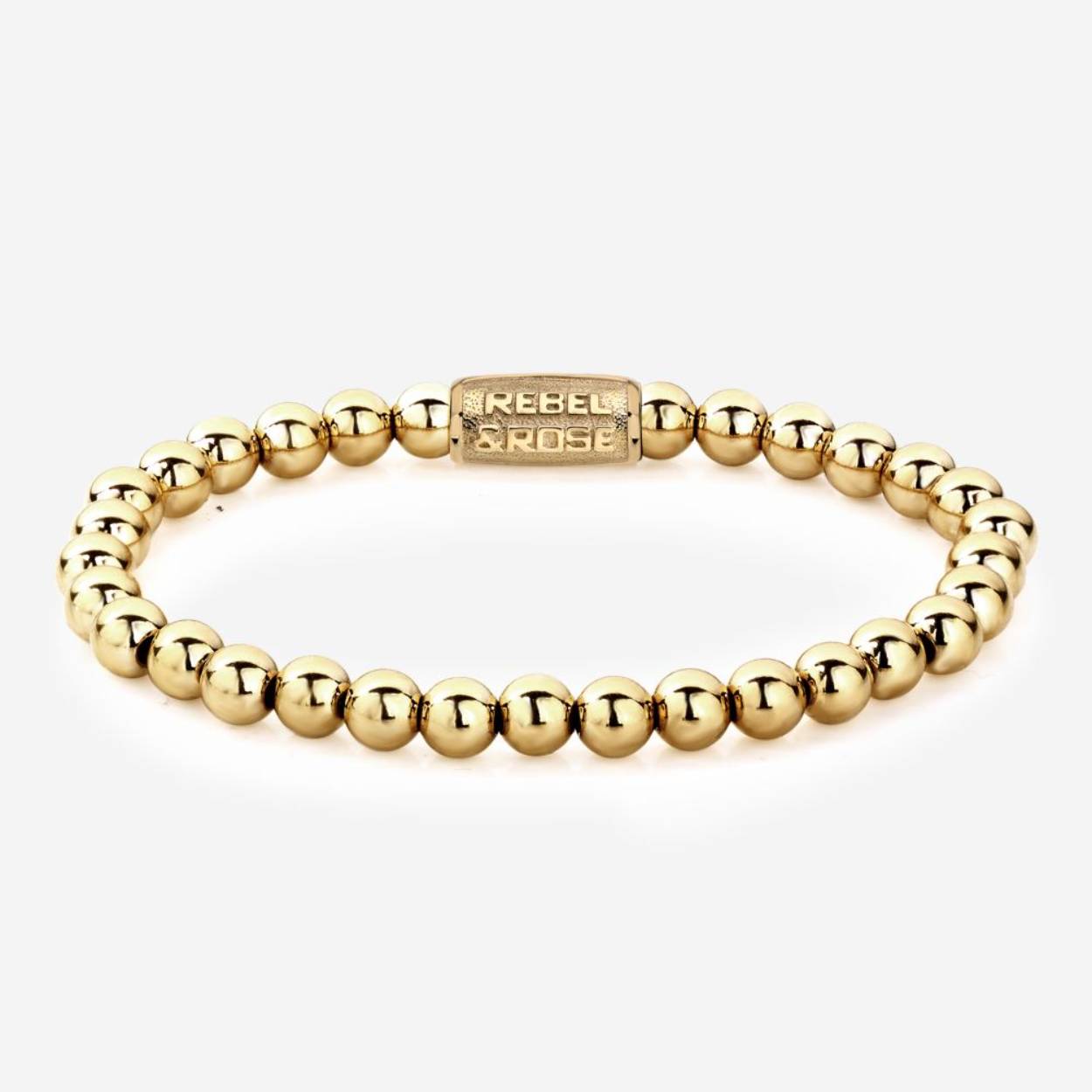 Deze armband is van het merk Rebel & Rose. Het is een damessieraad. De armband is goud van kleur.
