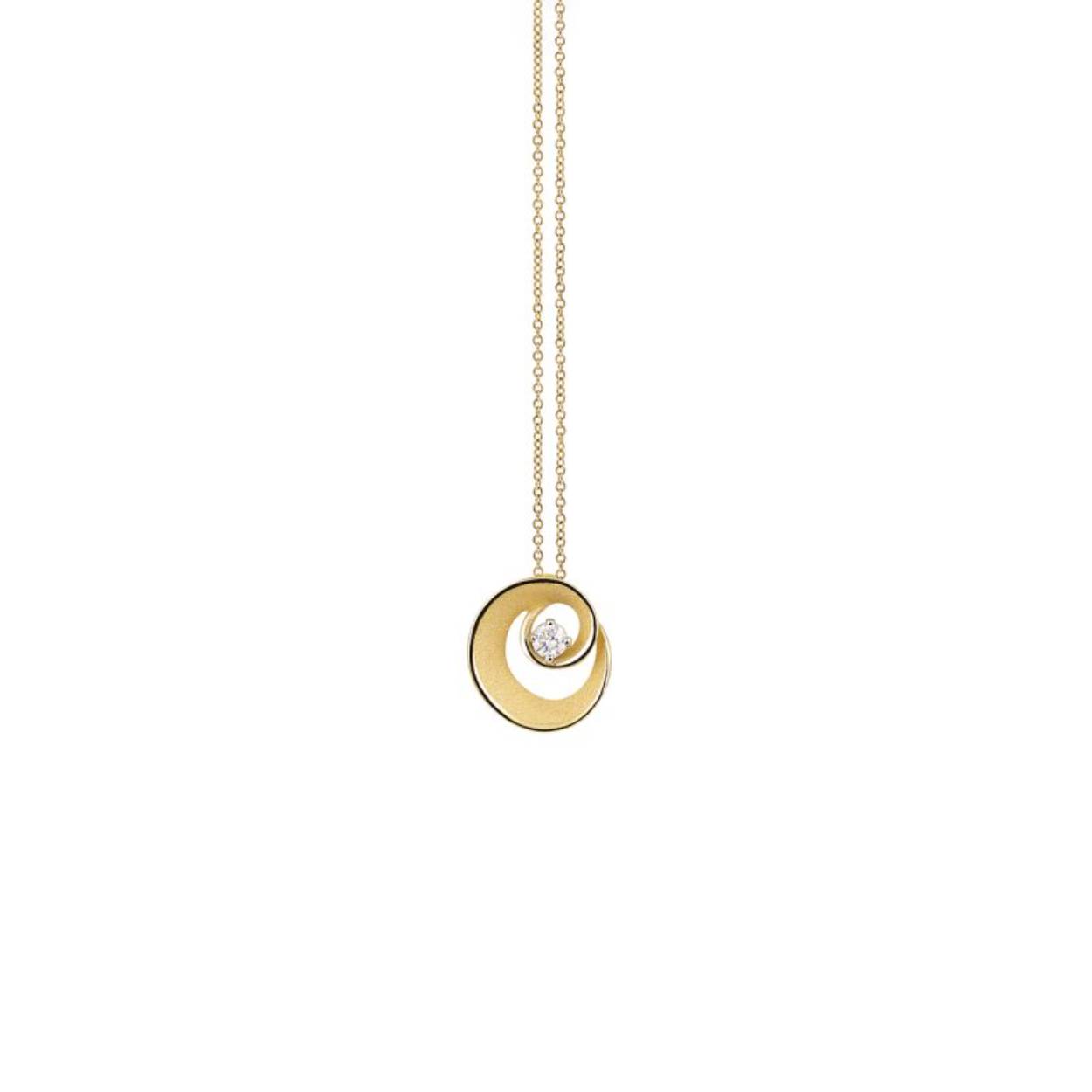 Dune Assolo Series collier, 18Kt Yellow Sunrise Gold met diamant 0.06ct