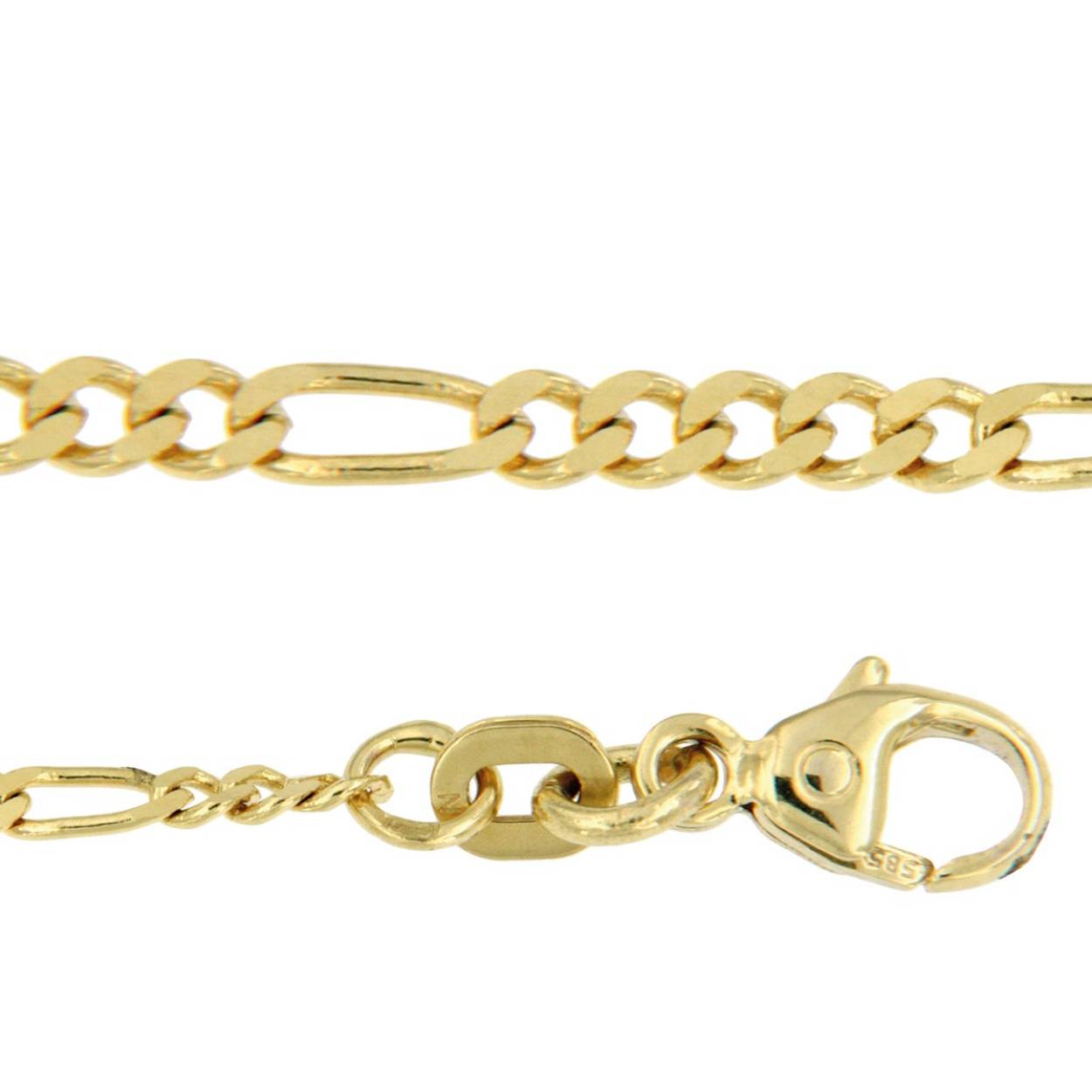 14K Figaro collier 1.8mm 50 cm geelgoud