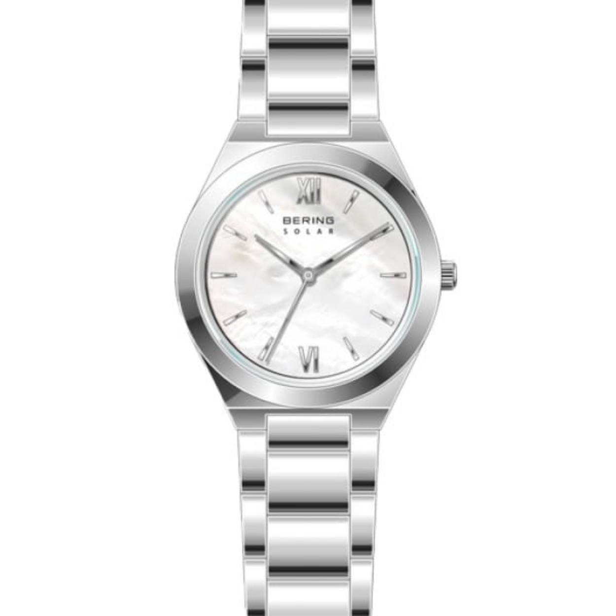 Bering dames horloge met parelmoer wijzerplaat