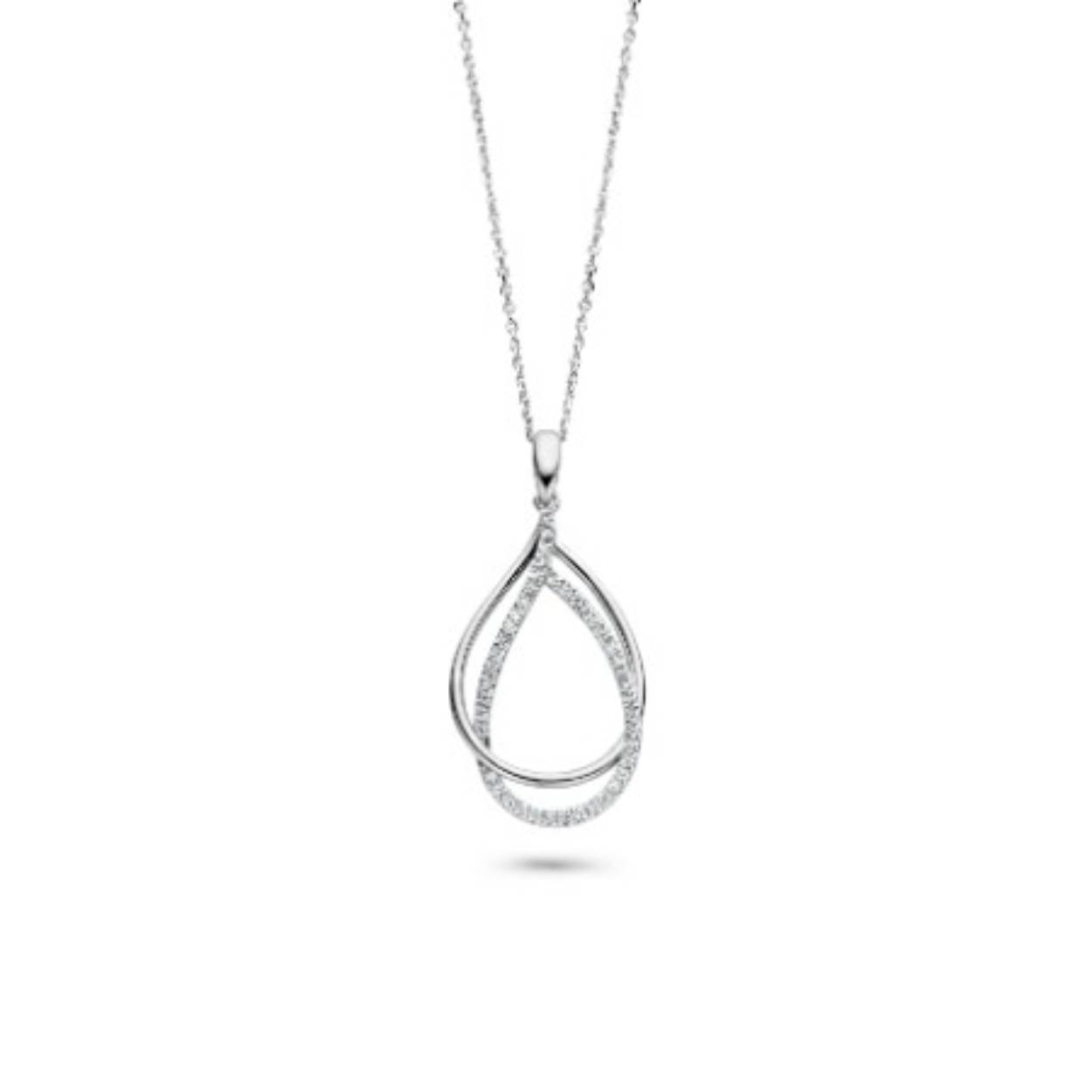 Rosa di luca zilveren hanger zirkonia 