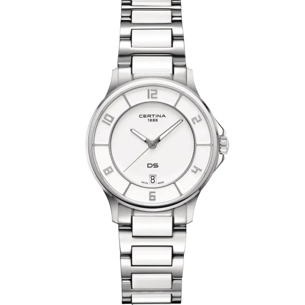 Met de DS-6 Lady heeft Certina een volledig vrouwelijke collectie gecreëerd die is gebaseerd op een schat aan materialen. Het samenspel van verschillende texturen en kleuren, COSC-gecertificeerde quartz-uurwerken, krasbestendig keramiek en een verscheidenheid aan bandjes biedt een bijna eindeloze reeks mogelijkheden voor dragers om hun eigen stijl uit te drukken.

Kastvorm Rond
Kastmateriaal Staal
Kastkleur Metaal Wit
Wijzerplaat Wit
Saffierglas
Waterdichtheid 100m
Kasthoogte 35 mm
Kastbreedte 35 mm
Kastdikte 7.6 millimeter
Bandaanzet 18 mm
