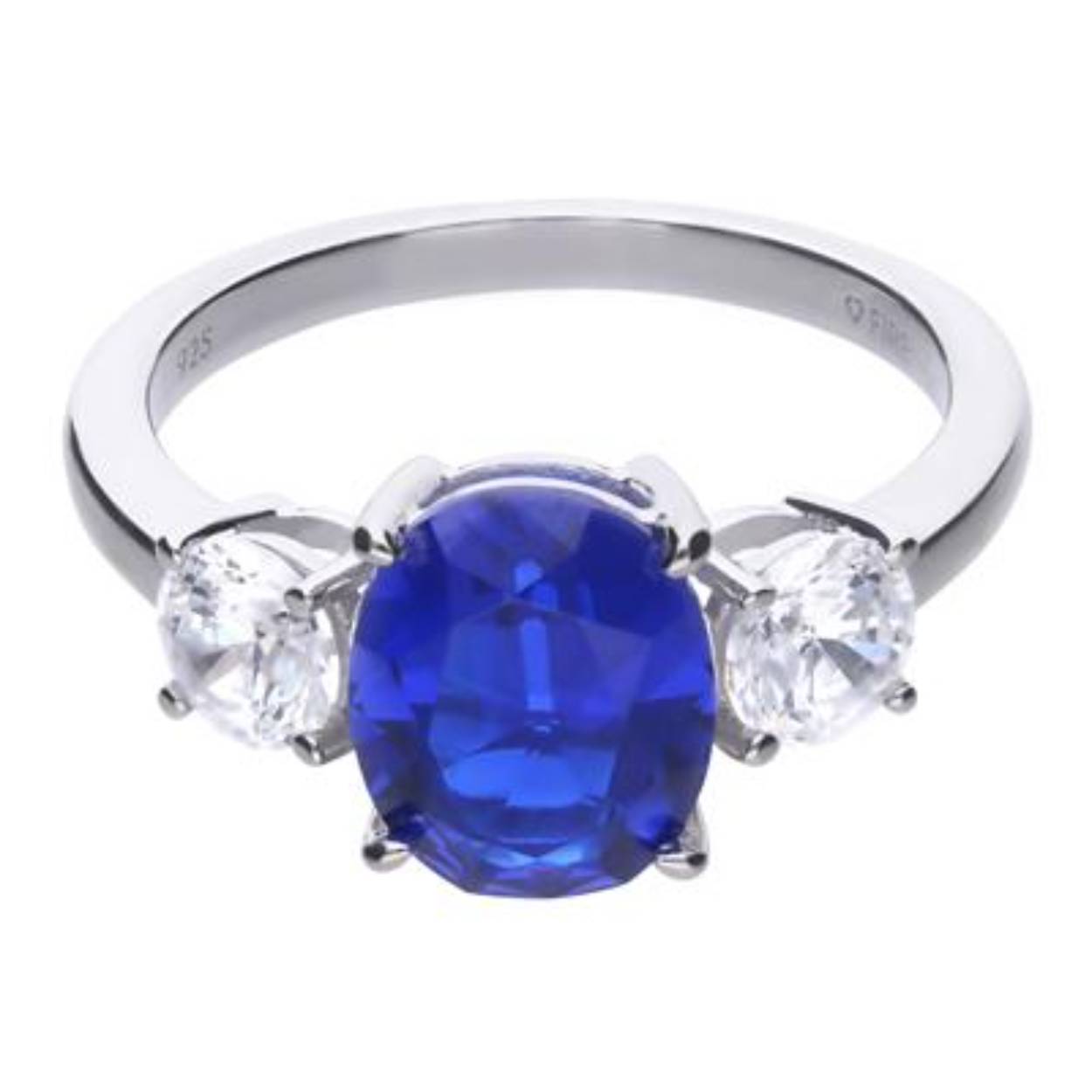 ring met witte en blauwe stenen
top effect
