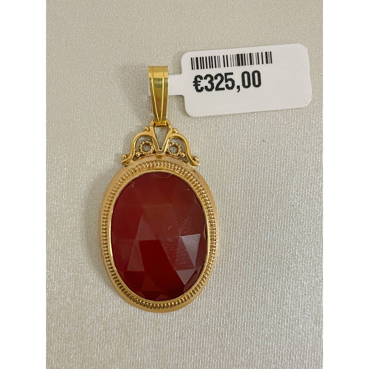 VINTAGE geelgouden hanger / cabochon