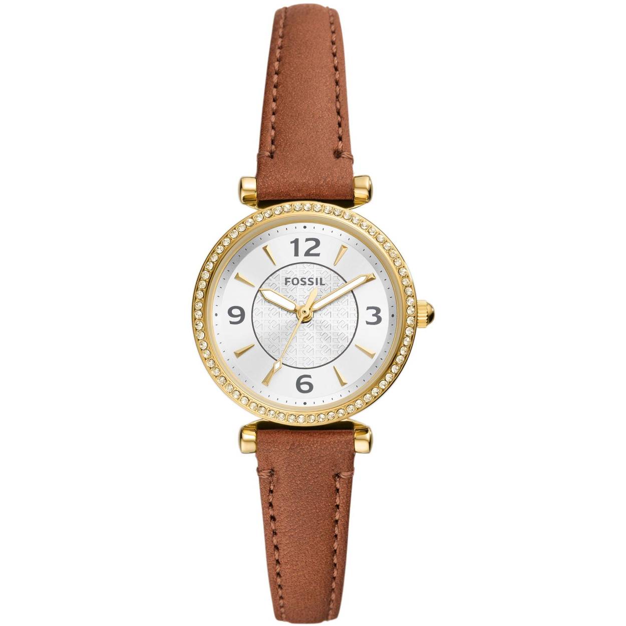 fossil goudkleurige dameshorloge