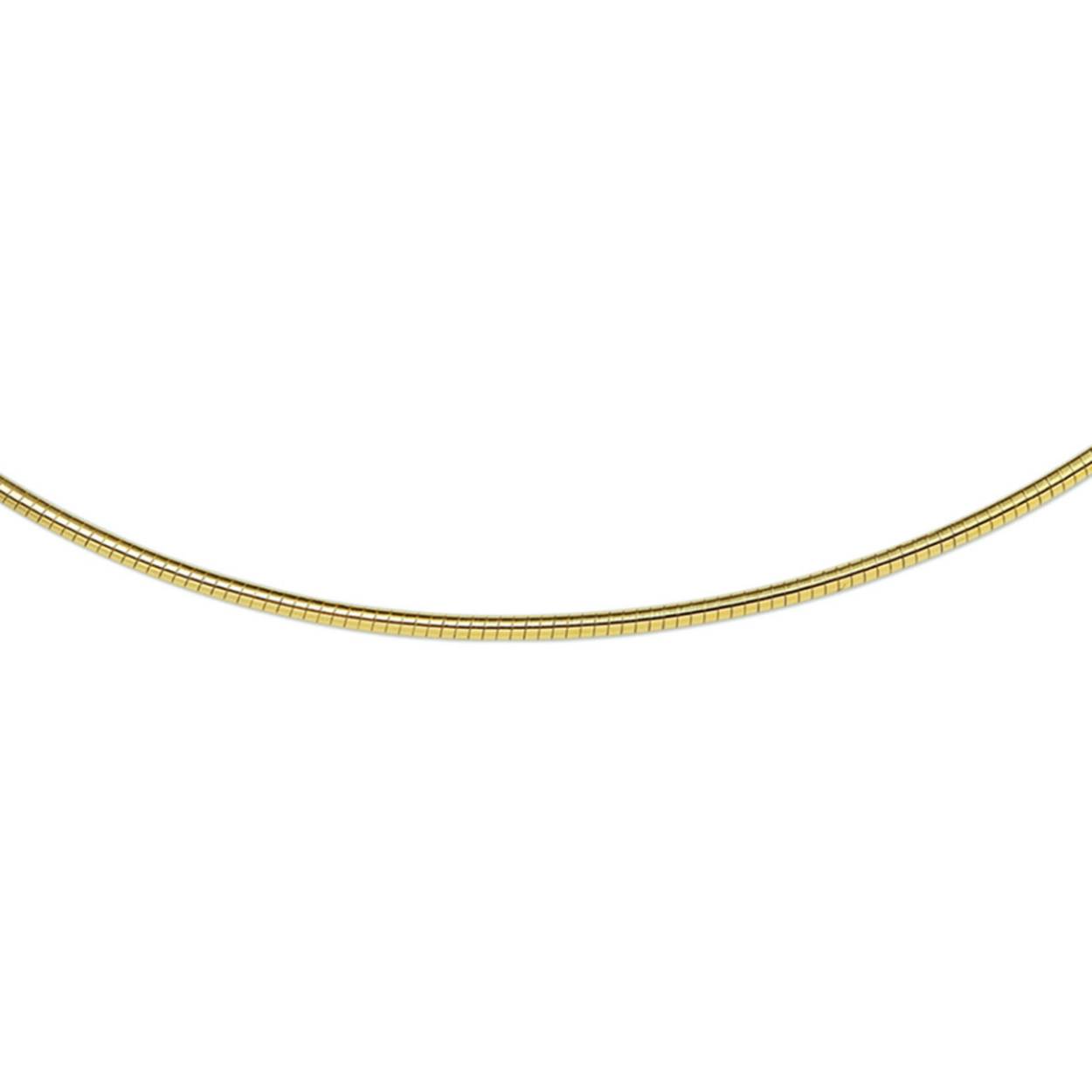 14K geelgouden omega collier 1.4mm 50cm