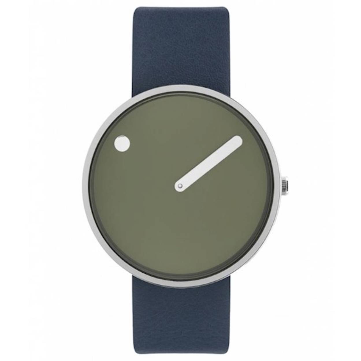 Picto horloge met leren band