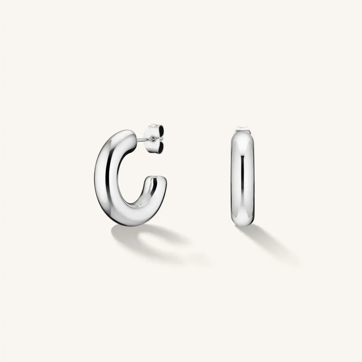 Rosefield Medium Hoop Earring Silver JESHS-J934