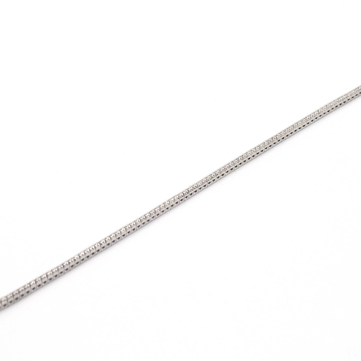 Witgouden tennisarmband met diamanten