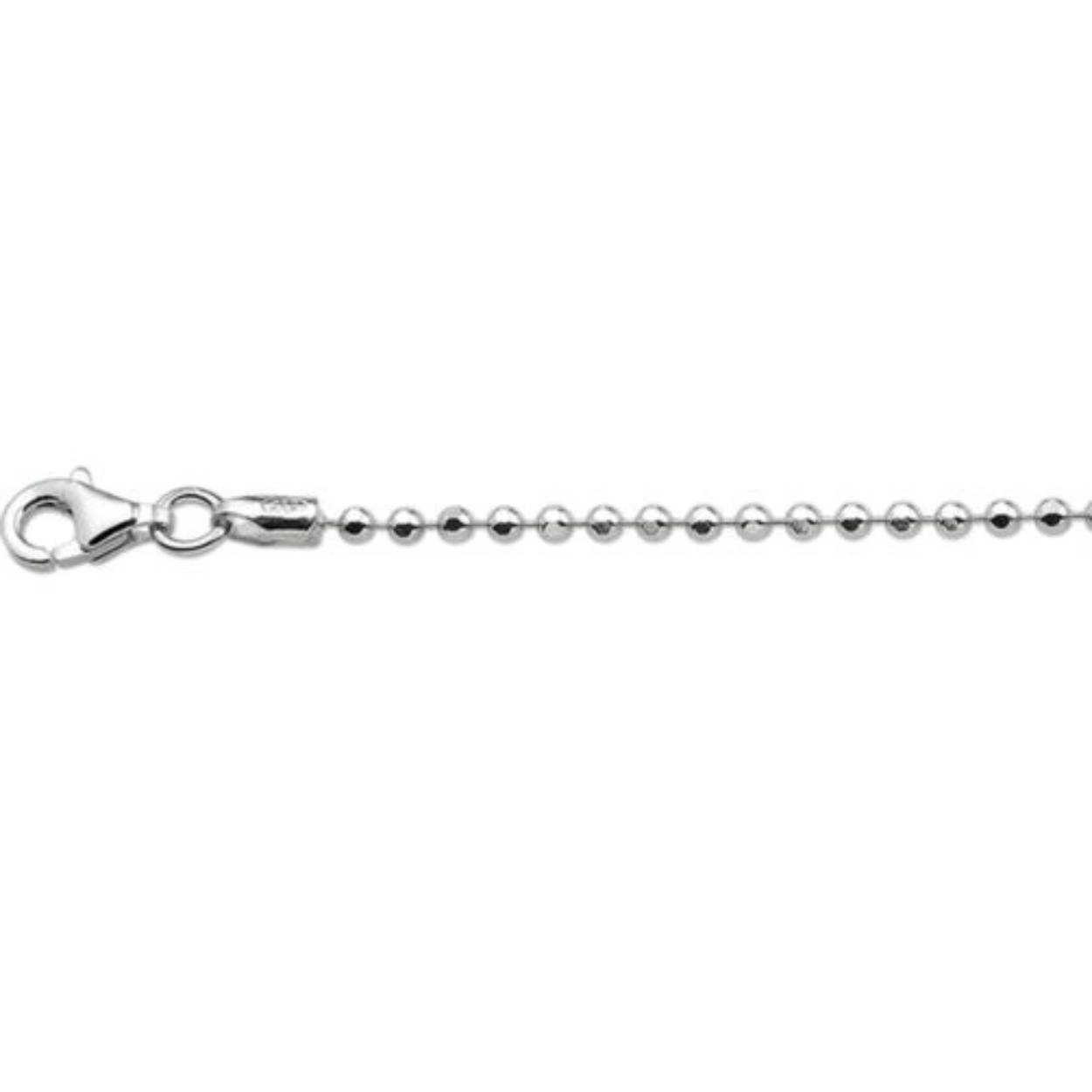 zilver enkelband van gerhodineerd zilver, draagbaar op 24 en 26 cm