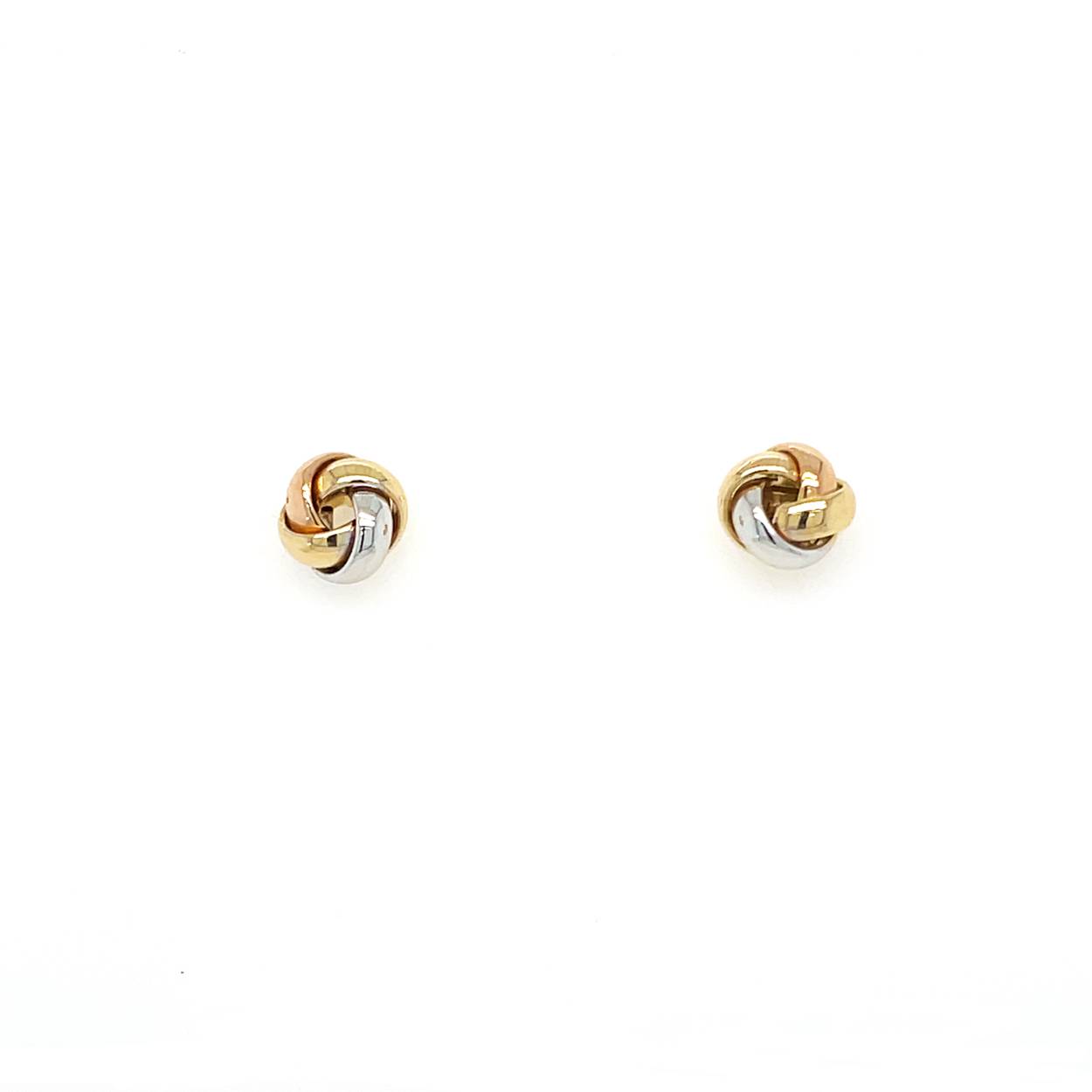 gouden oorknop knoop tricolor goud