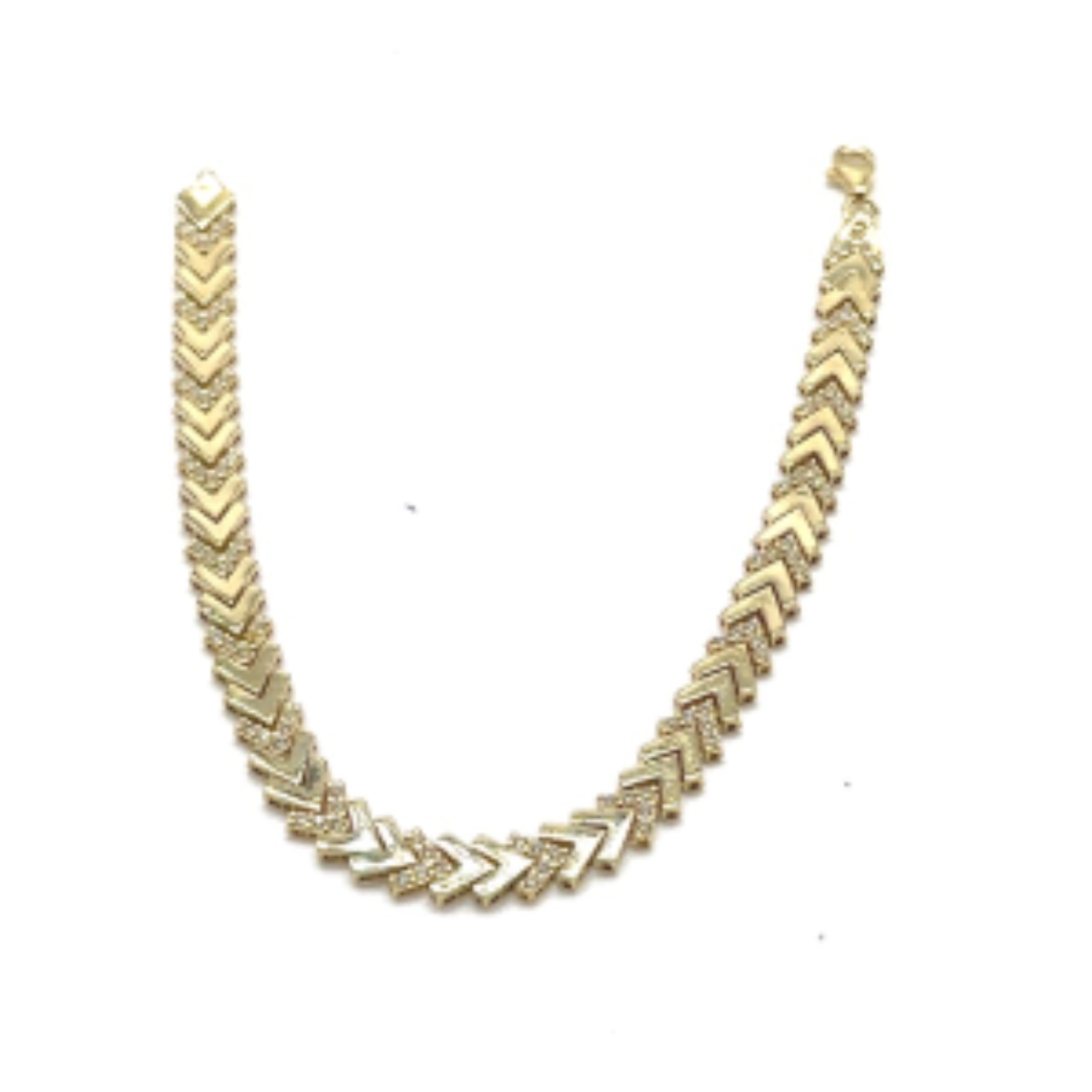 14k gouden dames armband met zirkonia stenen. Rijk collectie 