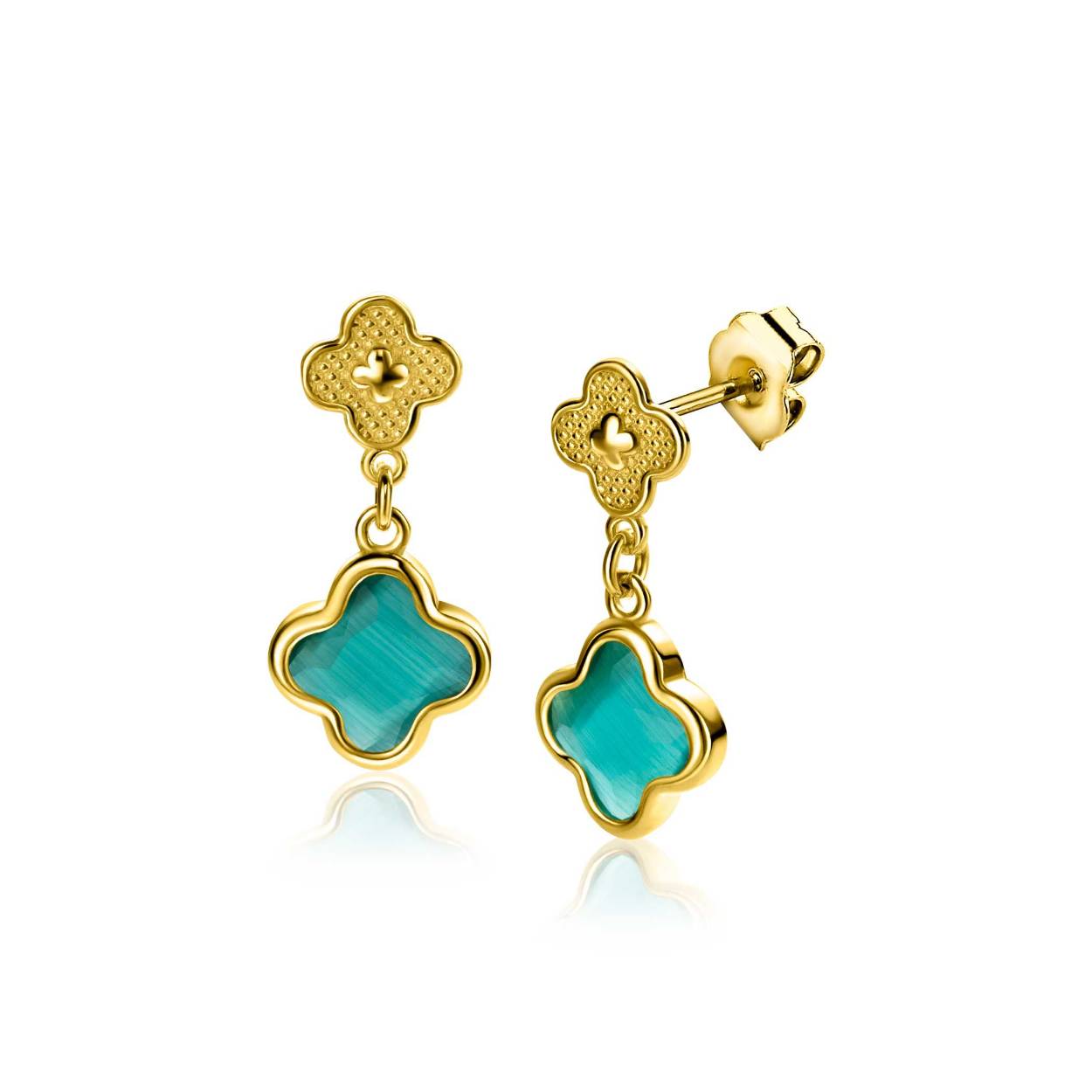 Afbeelding vergroten
Ga naar het begin van de afbeeldingen-gallerij
23mm ZINZI gold plated zilveren oorsieraden met groene klavers 10mm ZIO2583