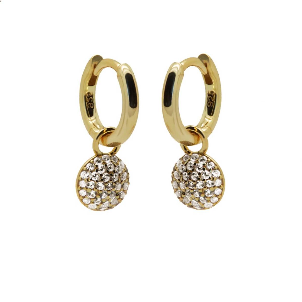 Karma Hinged Hoops Zirconia VALERIE Goldplated
