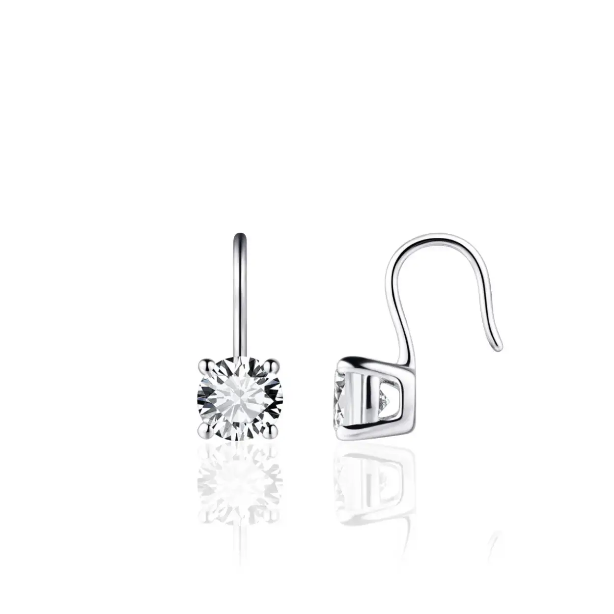 Gisser jewels Zirconia Earrings Silver