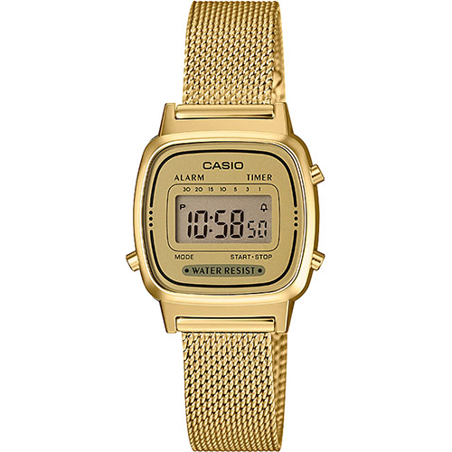 Dit horloge van Casio komt uit de collectie: Vintage MINI. Dit horloge heeft de volgende functies: Dagalarm, Automatische kalender, Stopwatchfunctie - 1/10 sec. - 1 uur
