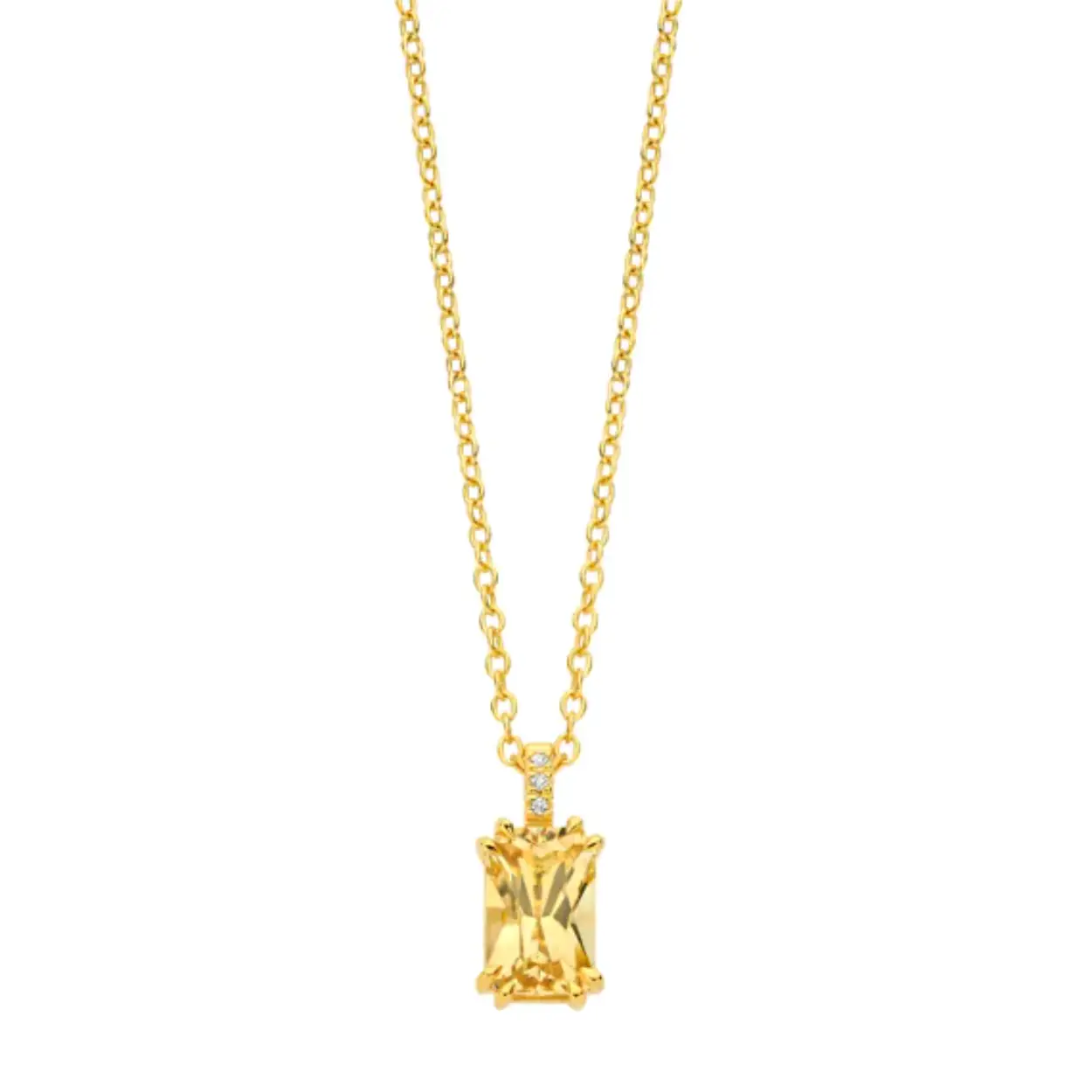 Citrine zilver plaqué 0.009cts brilj