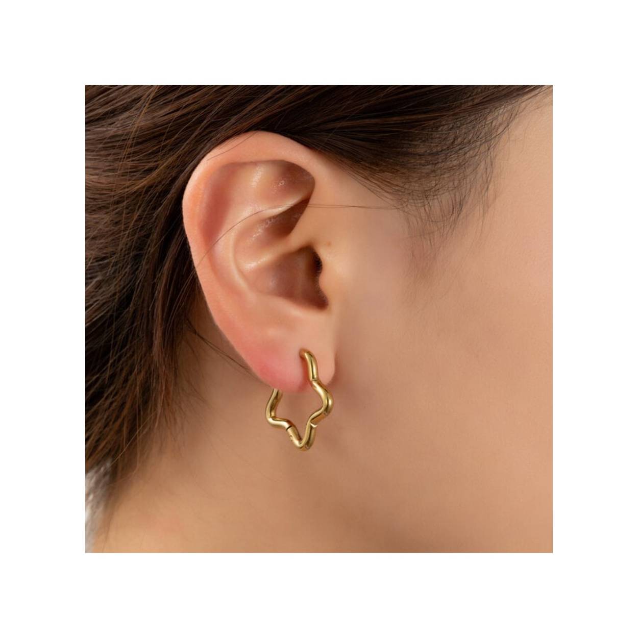 Edelstalen creolen nikkelvrij, gold plated