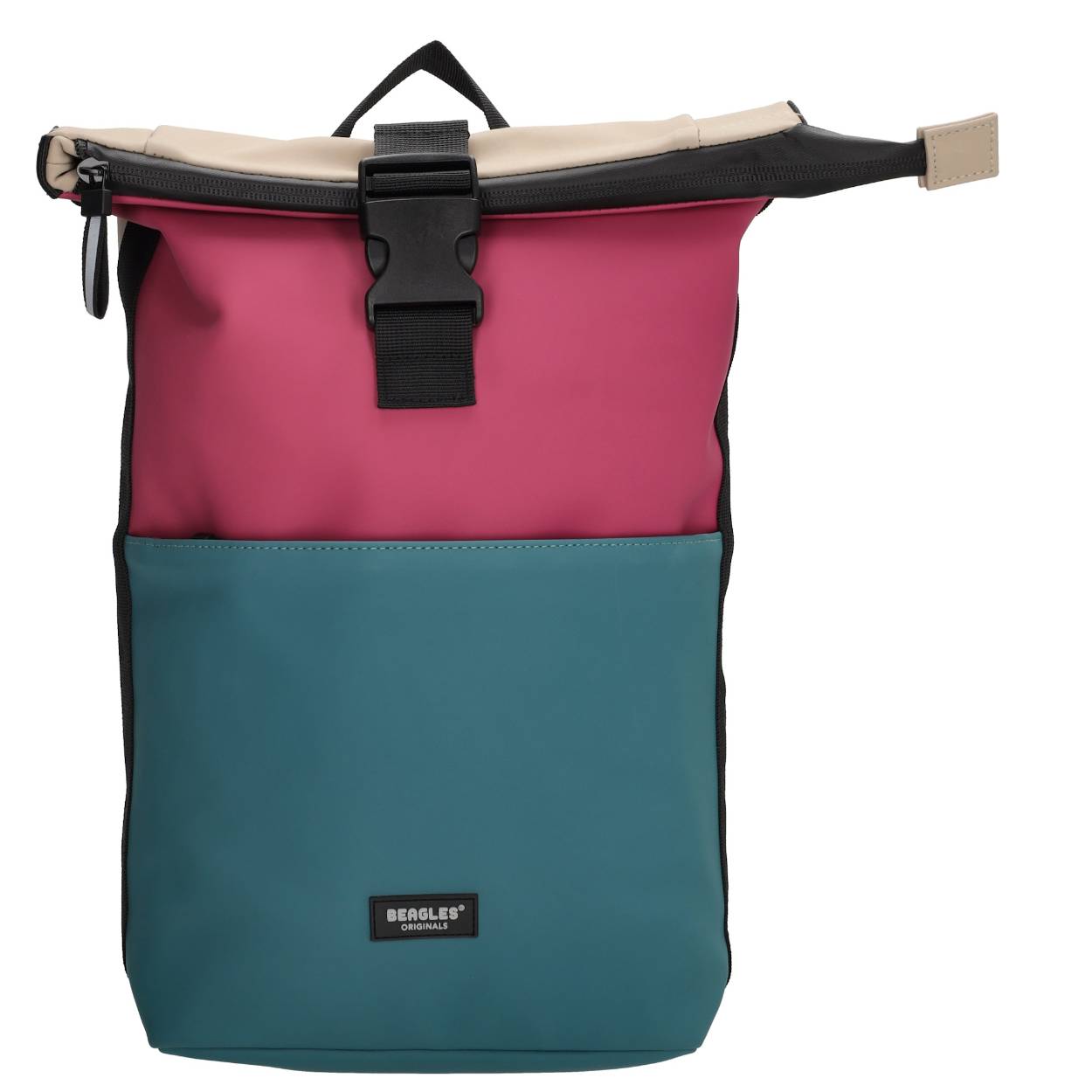 Met deze fijne rugzak zit je zeker goed voor school of werk! Deze toffe rugzak komt van het merk Beagles Originals. De rugzak heeft een compact formaat wat 'm ideaal maakt als je niet veel spullen nodig hebt. Het hoofdvak heeft een extra vak met ruimte voor een tablet. Daarnaast heeft de tas een voor- en achtervak. De rugzak sluit met een ritssluiting en kan met de klikgesp extra gesloten worden. Je draagt de rugzak comfortabel op de rug met de gewatteerde schouderbanden. Door het waterafstotende materiaal blijven jouw spullen veilig. Wat neem jij allemaal mee in deze toffe rugzak? 

De eigenschappen van deze rugzak zijn: 

Hoofdvak met ritssluiting en overslag 
Voor- en achtervak  
Tabletvak
Verstelbare schouderbanden 
Enkel handvat
Waterafstotend materiaal