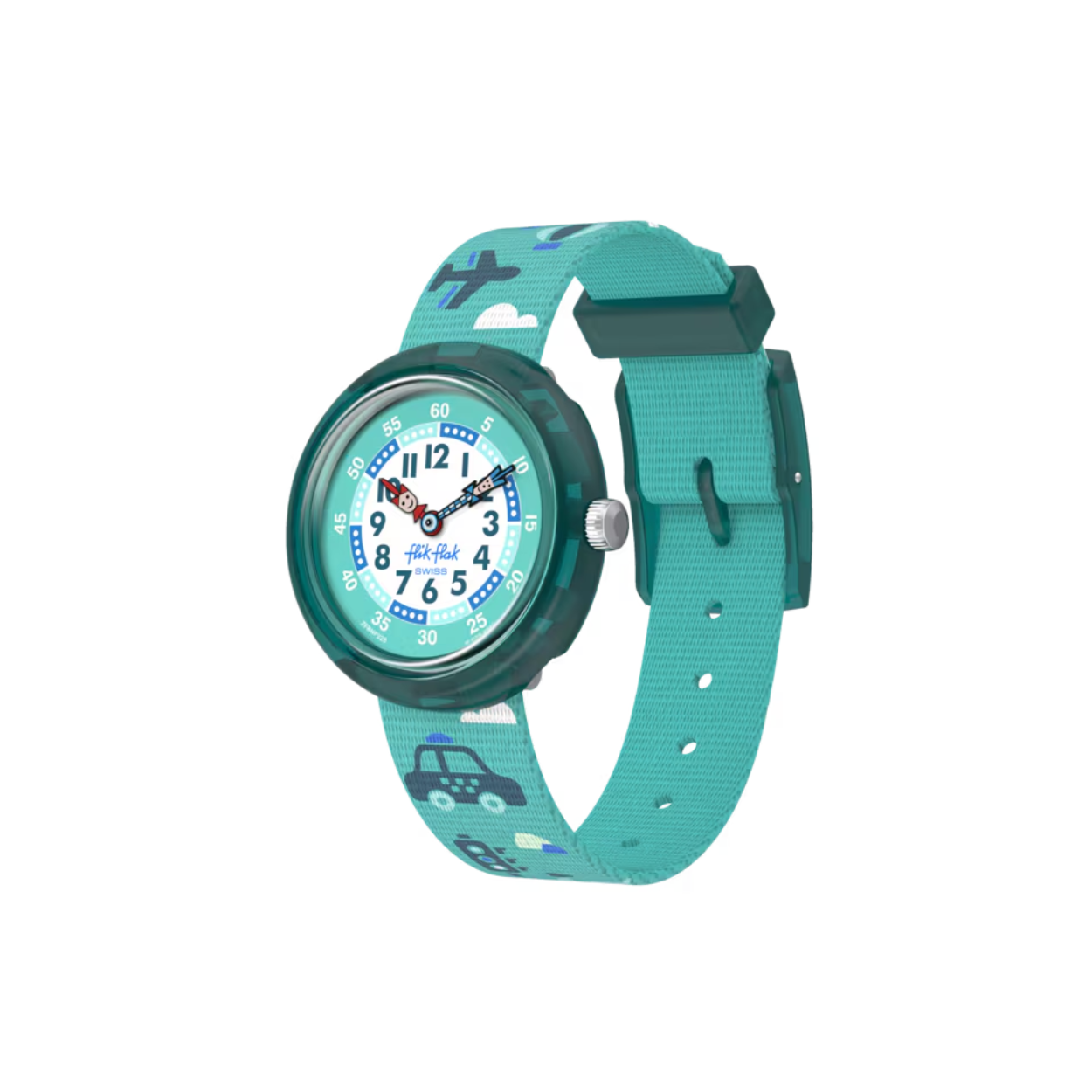 Leer klokkijken met het educatieve kinderhorloge TIME TO MOVE, dat ons meeneemt op een reis naar het transportmuseum. Een geweldig cadeau voor kinderen die altijd in beweging zijn!