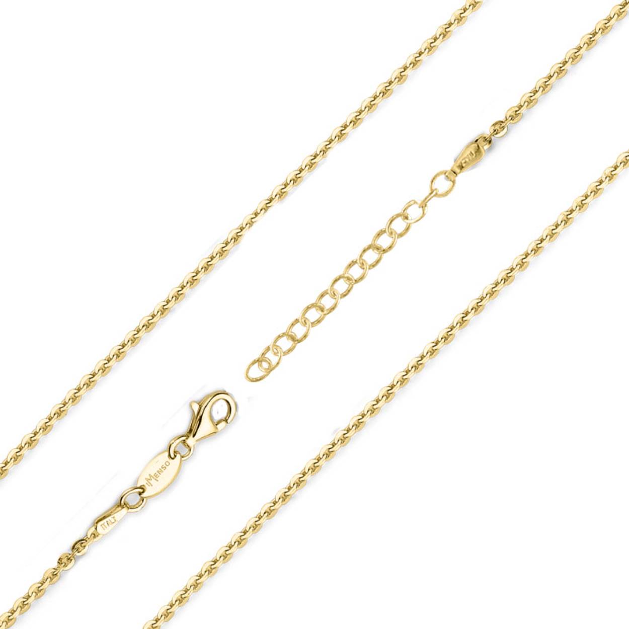 MY iMenso "jasseron flat" necklace (925/1Mgold-plated) 42+5cm