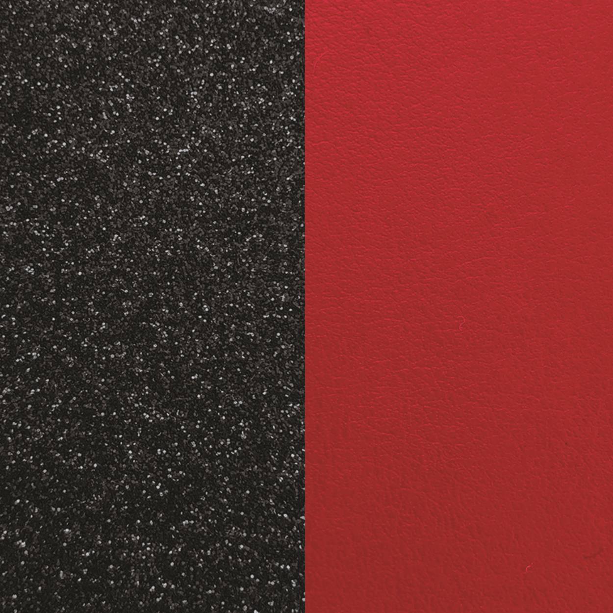 Black Glitter / Red leather 25 mm