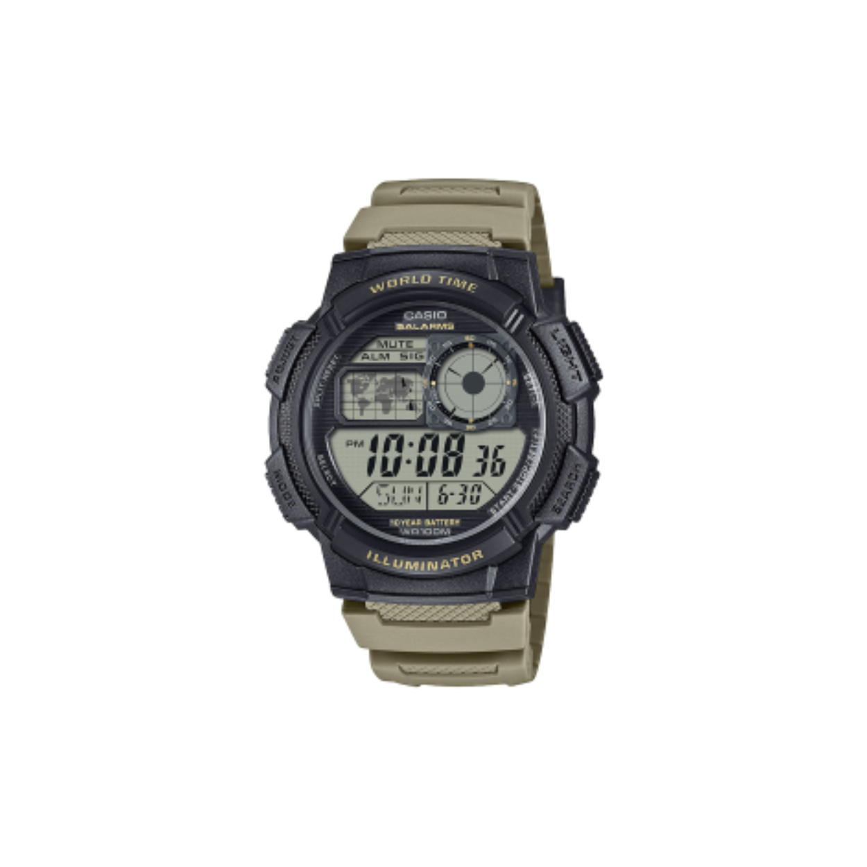 herenuurwerk Casio me rubberband. Digitaal met chrono en alarm