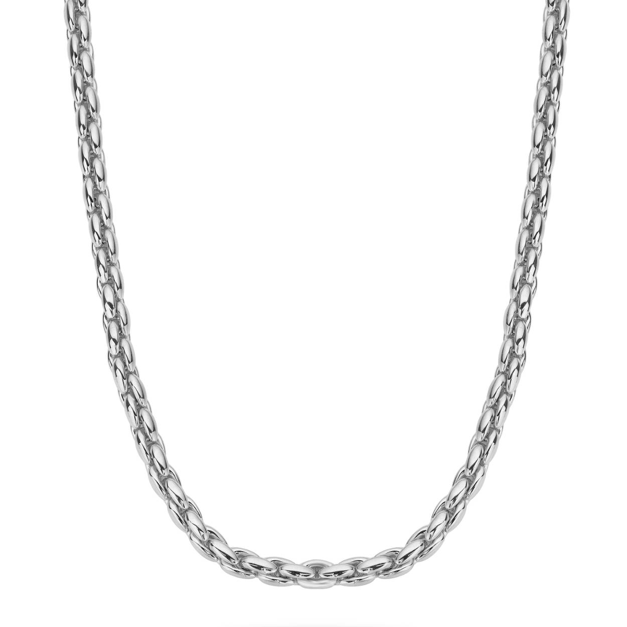 Prachtig 14krt witgouden collier uit de collectie van Monzario. Het collier is 45cm lang en 4,5mm breed. 

Referentienummer: 829C WIT

Tevens bijpassende armband leverbaar.