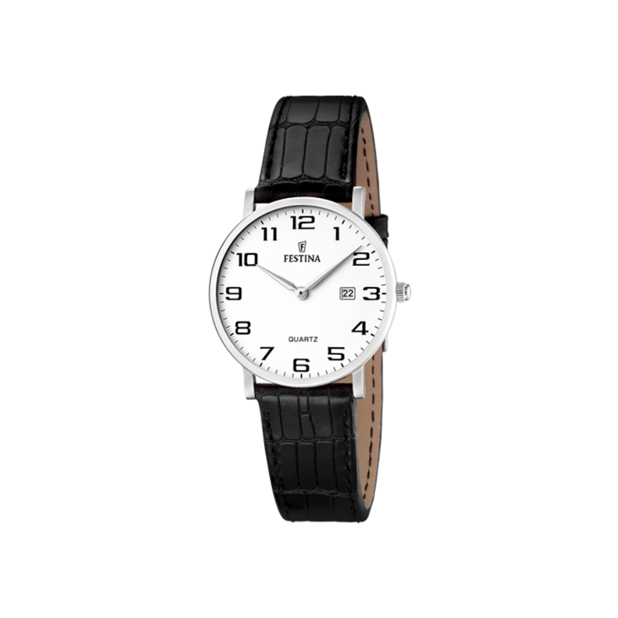 Festina uurwerk dames leder zwart