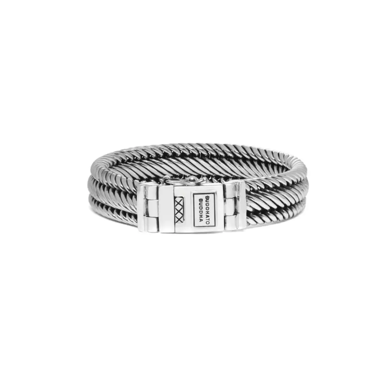 Stijlvolle massieve armband in zilver