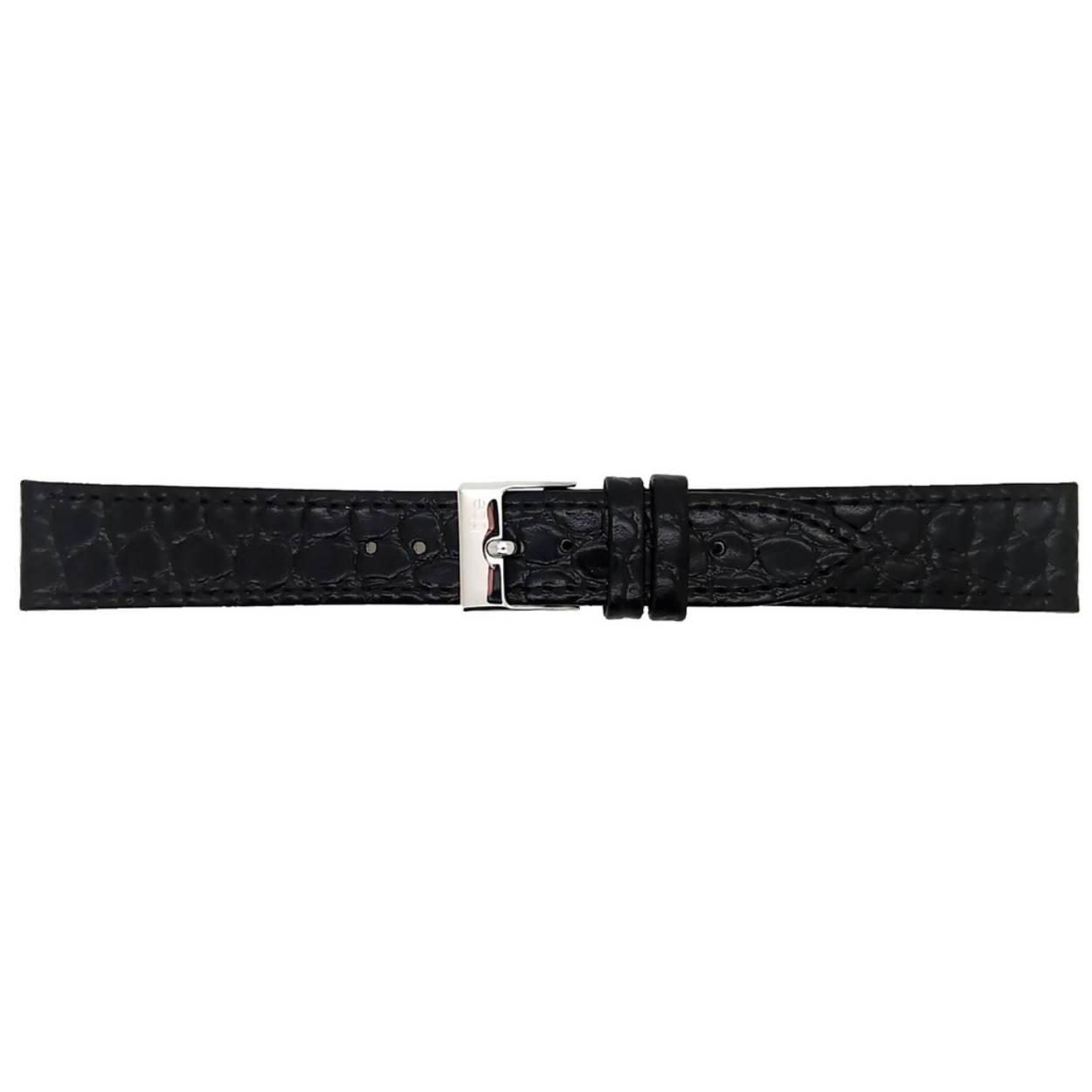 zwarte lederen horloge band 14MM