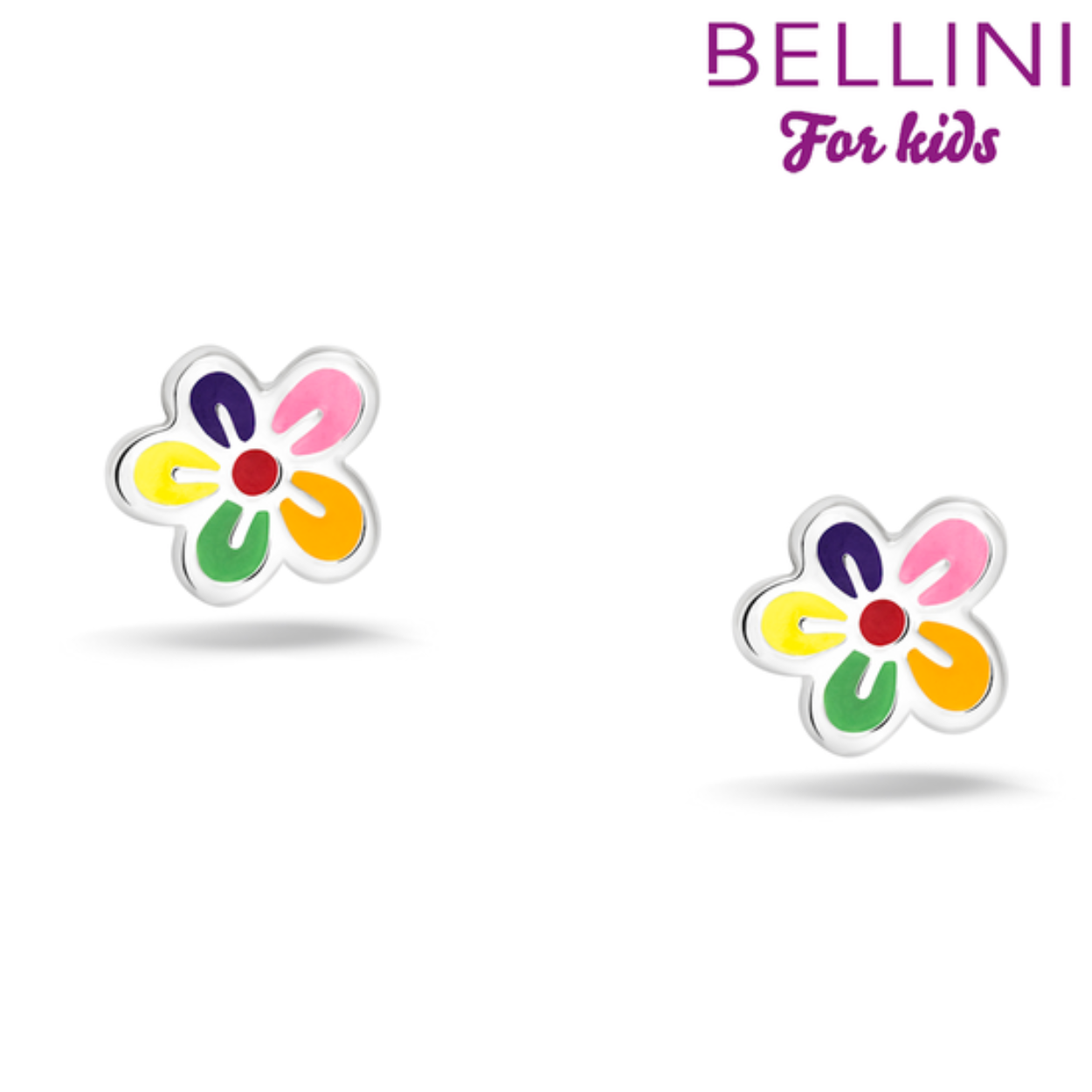 Zilveren oorknopjes bloem gekleurd emaille.

De gehele Bellini collectie is gemaakt van het eerste gehalte zilver (925) en voorzien van zirkonia's of vrolijk gekleurd emaille. Naast de bekende bedelarmbandjes heeft Bellini ook hele leuke kinder oorknopjes, colliers en ringen.
