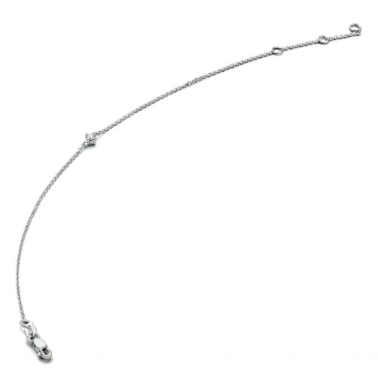 Witgouden armband met diamant