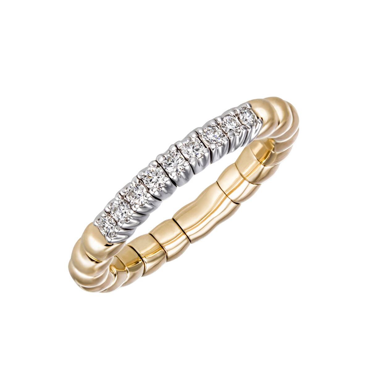 Flexibele alliancering bicolour 9-0.22ct