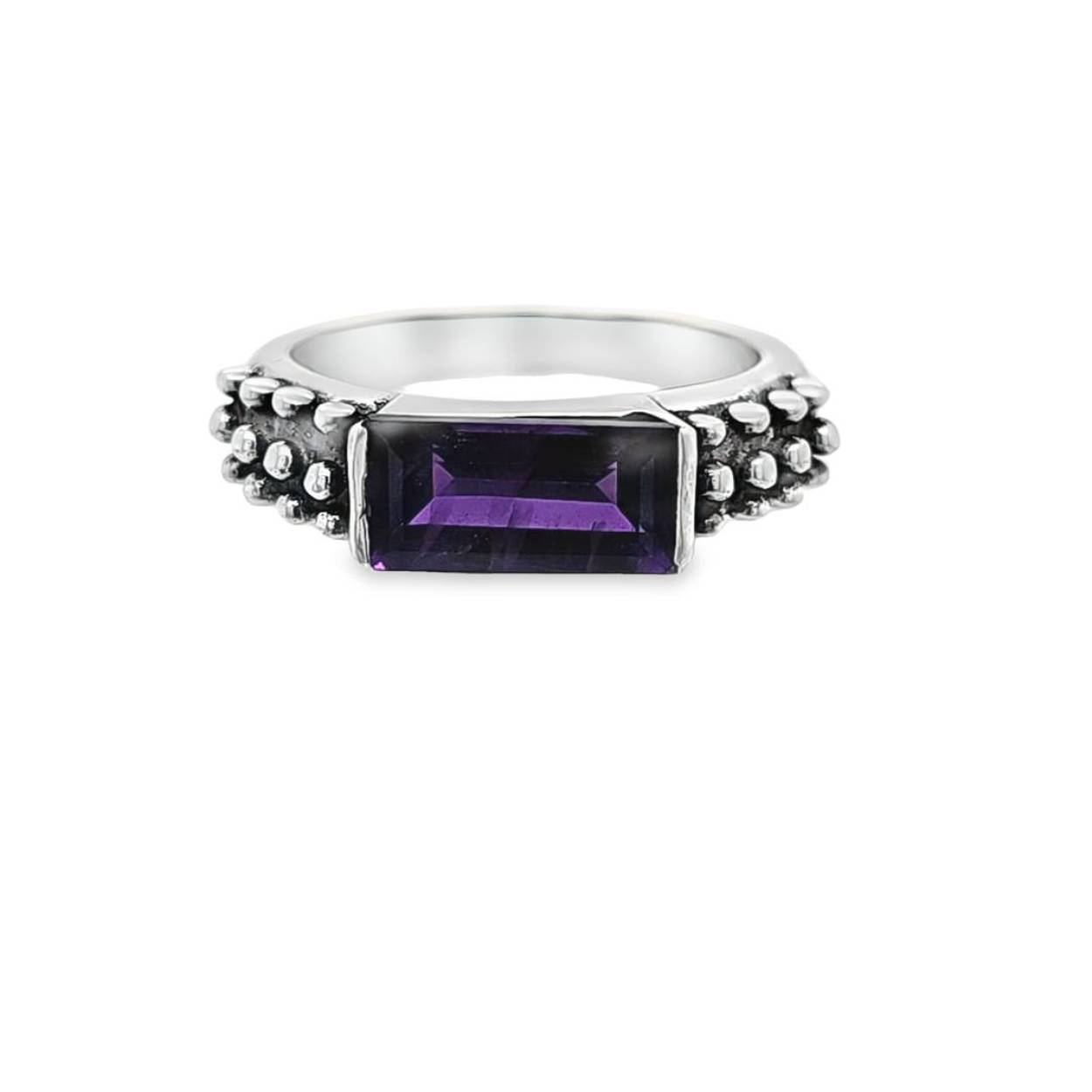 zilveren ring met amethyst