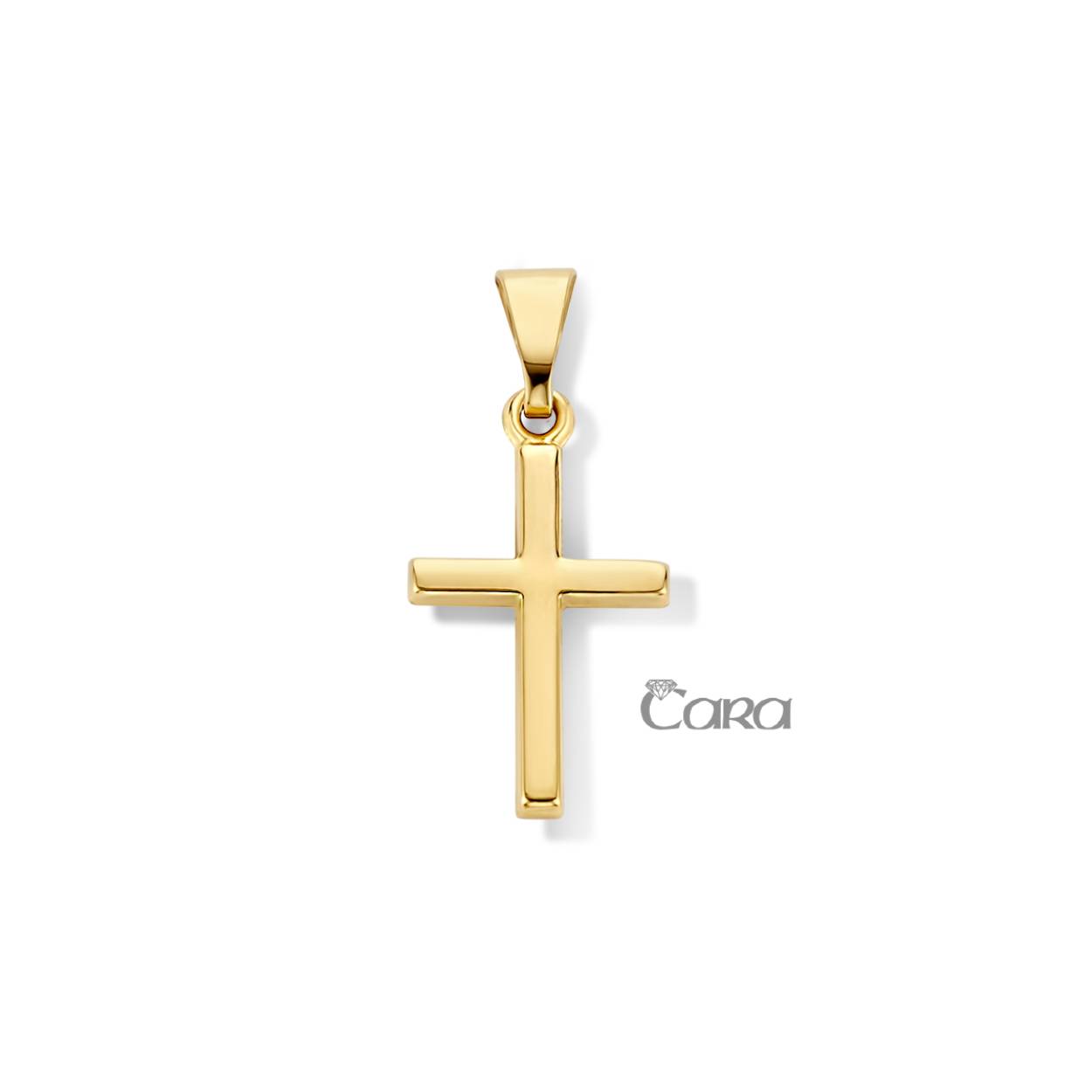 18 kt gouden kruis (hanger)
Exclusief ketting
Afmetingen: 14,6 mm x 10,10 mm