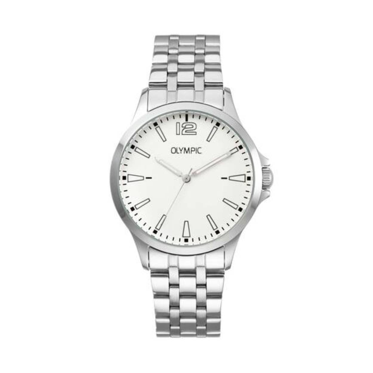 Olympic OL72HSS404 Dani Horloge Staal 40mm 
Dit unieke Olympic horloge met artikelnummer: OL72HSS404 is een herenhorloge met een classic sportieve uitstraling. Het horloge heeft een ronde stalen kast met een witte wijzerplaat met de 12, streepjes en lumibrite accenten. Aan de kast zit een zilverkleurige stalen schakelband met vouwsluiting. Het horloge heeft een mineraalglas, een doorsnee van 40mm en is 5ATM.

Het merk:
Een mooi horloge hoeft niet duur te zijn! Het Nederlandse horlogemerk Olympic levert stoere chronografen, slimline series, digitale uurwerken en elegante dameshorloges. De prijs-kwaliteitverhouding staat bij Olympic hoog in het vaandel met prijzen die uiteenlopen van € 34,95 tot en met € 159,00.

100% Nederlands ontwerp, waterdicht en standaard 3 jaar fabrieksgarantie.

Specificaties:
- Ronde kast Ø 40mm
- Stalen horlogekast
- Witte wijzerplaat
- Stalen schakelband
- 5ATM 
- Standaard 3 jaar fabrieksgarantie
- Mineraalglas
