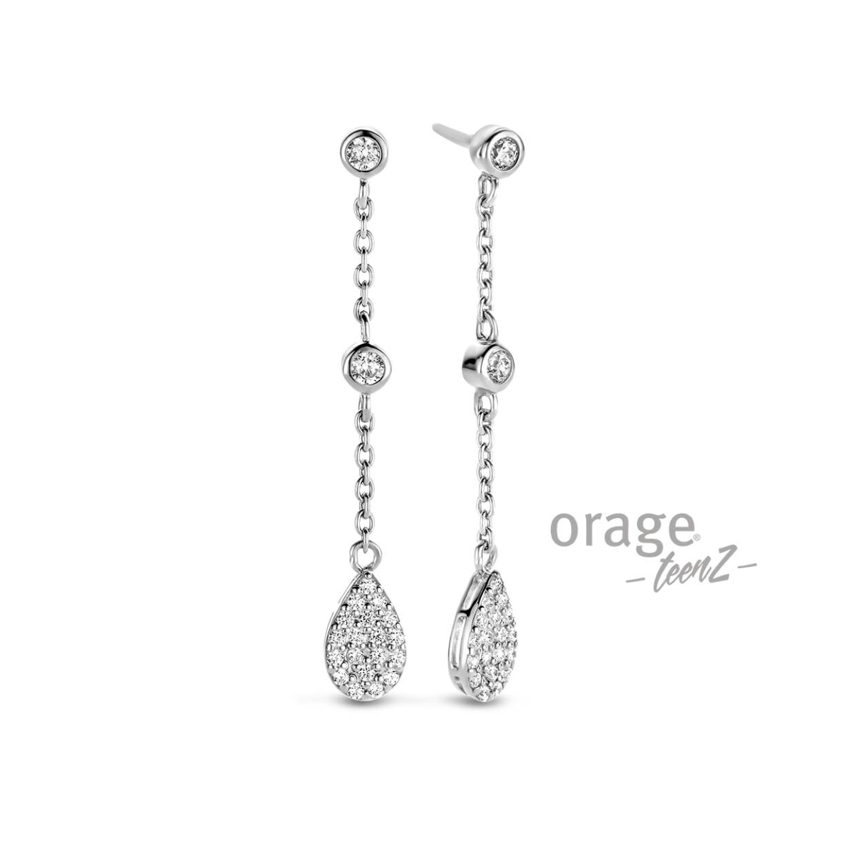 Lange oorstekers van het merk Orage Teenz
Deze oorbellen bevatten zirkonia's. 