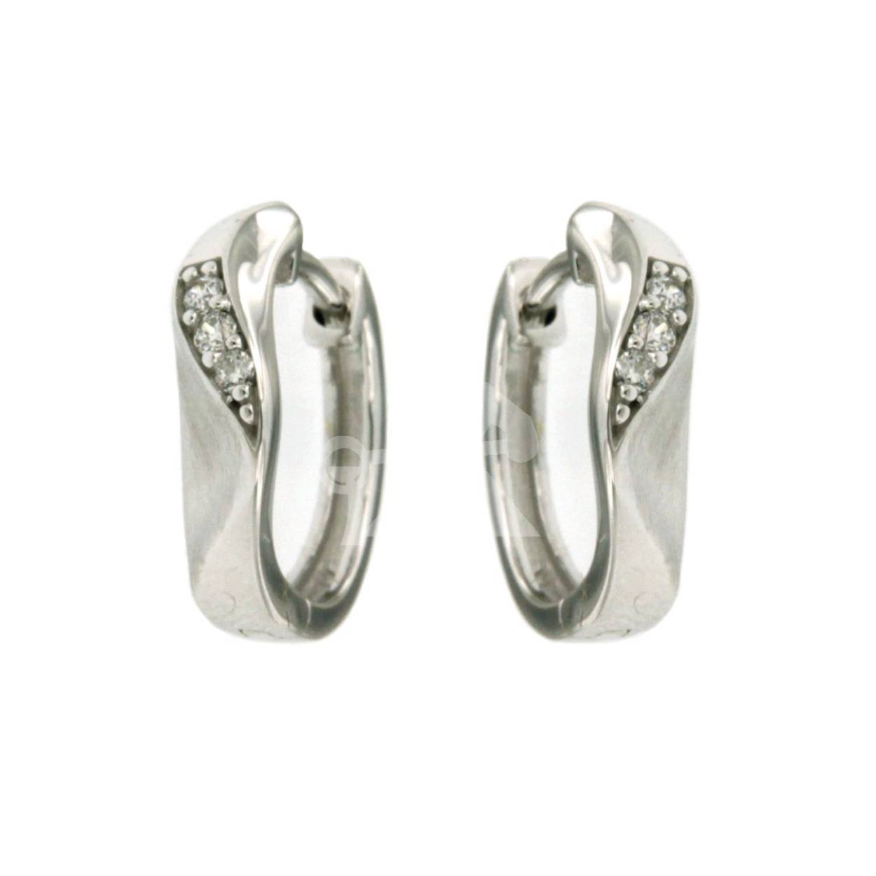 XKA1131 witgouden creolen zirconia