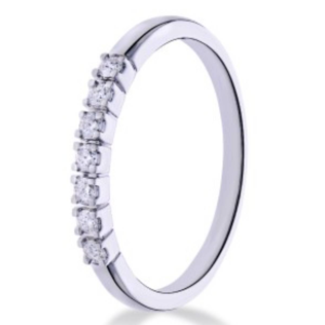 witgouden ring 0.14 Crt H/SI mt 53