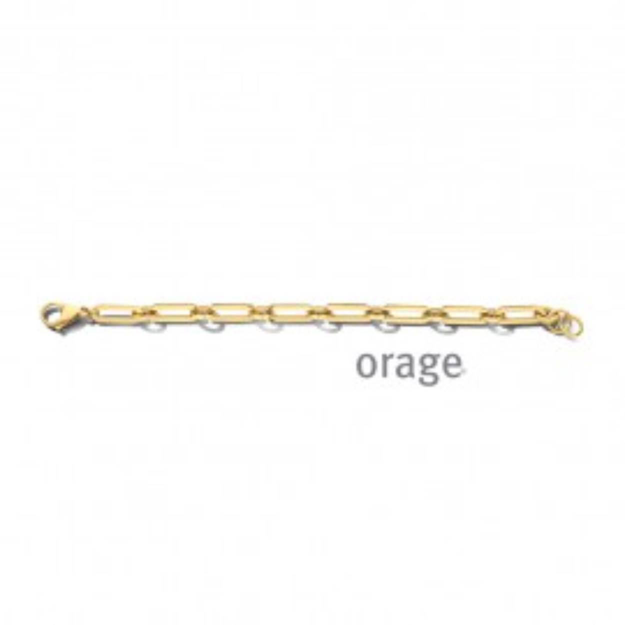 Orage juwelen collier voor dames staal verguld 