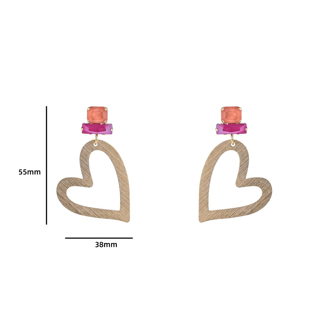 
Stone + Heart - 14K + Coral
E3603-8