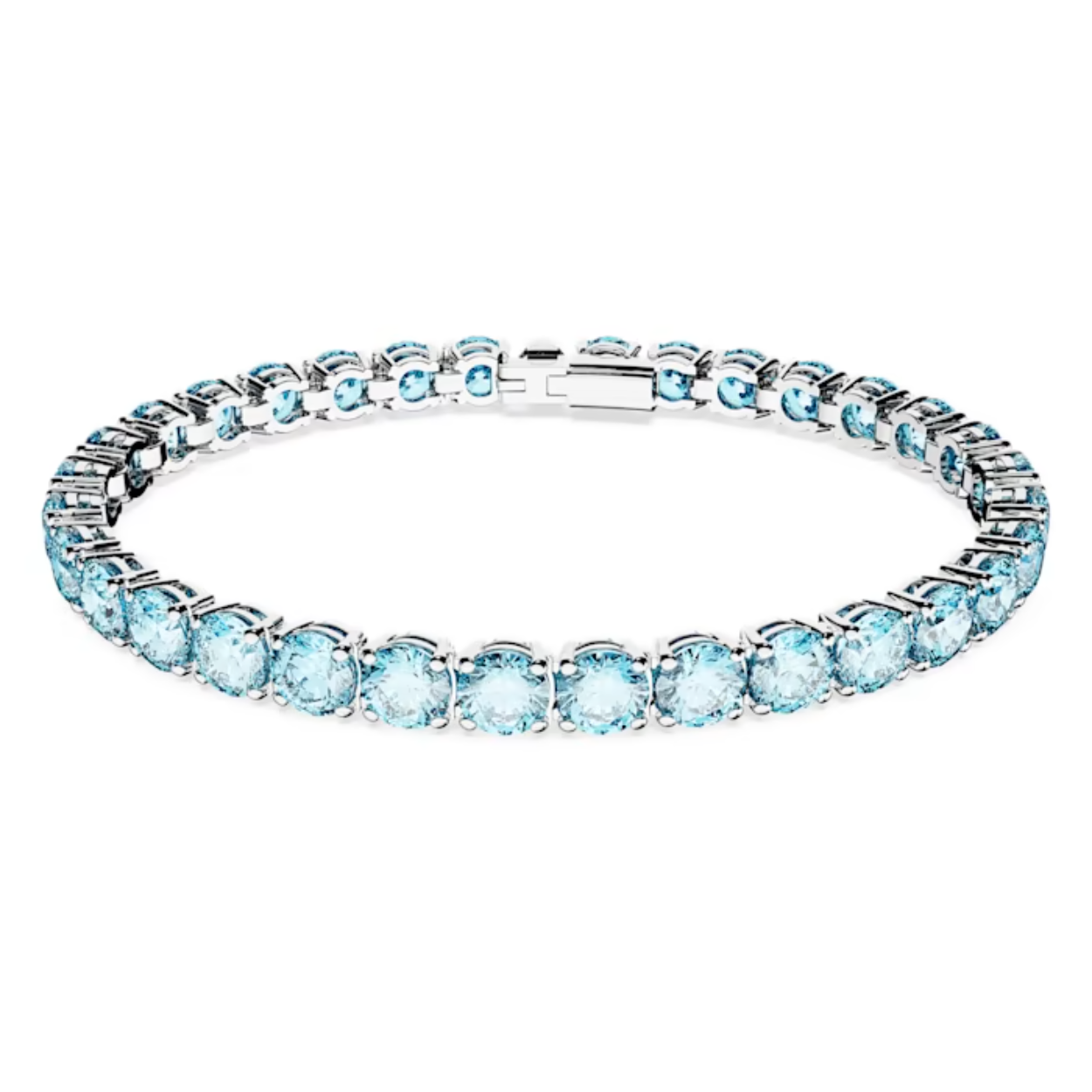 Voorzie uw pols van een levendig sieraad met deze stralende armband uit de Matrix Tennis-lijn. Het vloeiende ontwerp bevat een rij ronde stenen in een lichte aquamarijnblauwe kleur en een zetting met rhodium toplaag voor een coole combinatie. Afzonderlijk te dragen of in combinatie met andere sieraden uit de Matrix Tennis-lijn.

Artikelnr.: 5648928
Collectie:  Matrix Tennis
Kleur:  Blauw
Lengte: 16.5 cm
Breedte: 0.5 cm
Materiaal:  Rodium-verguld, Zirkonia
Type sluiting:  Kliksluiting met veiligheidspal