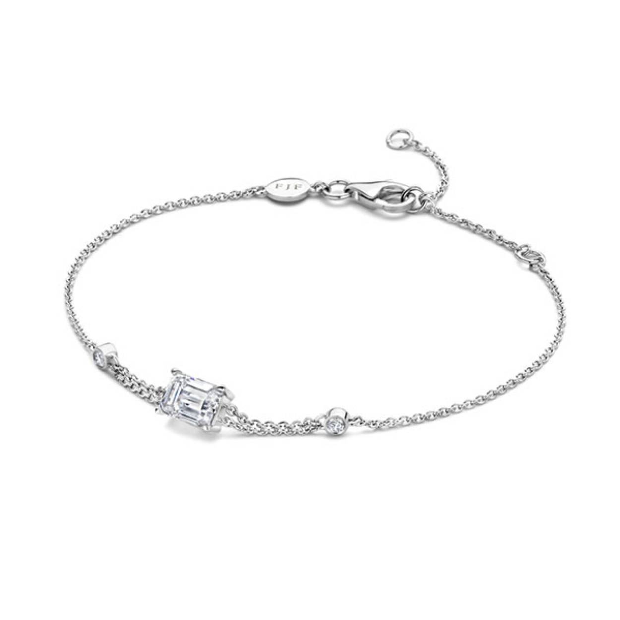 FJF zilveren armband met zirkonia.