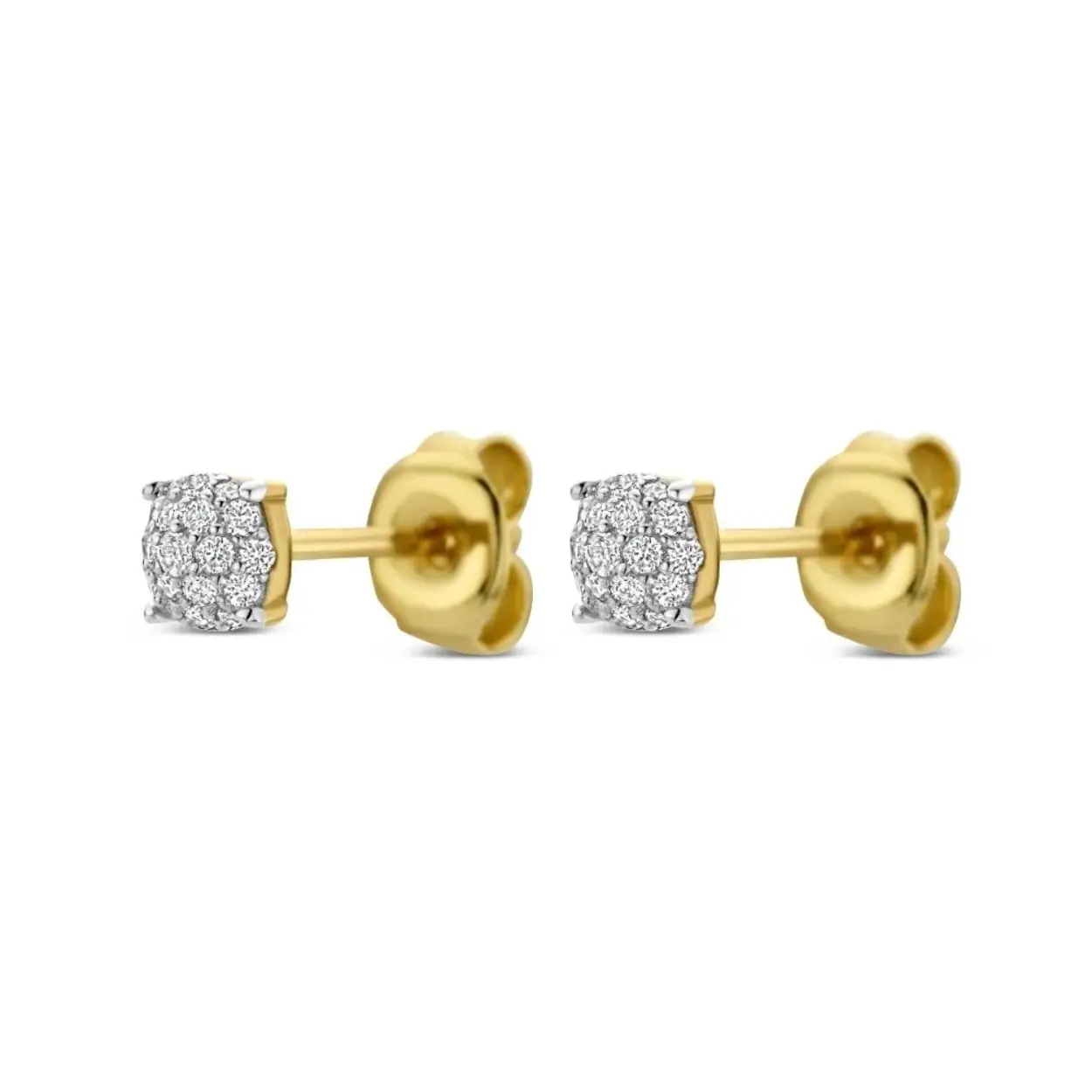 SWING JEWELS EARRING 14K YELLOW GOLD WITH DIAMOND 0,14CT