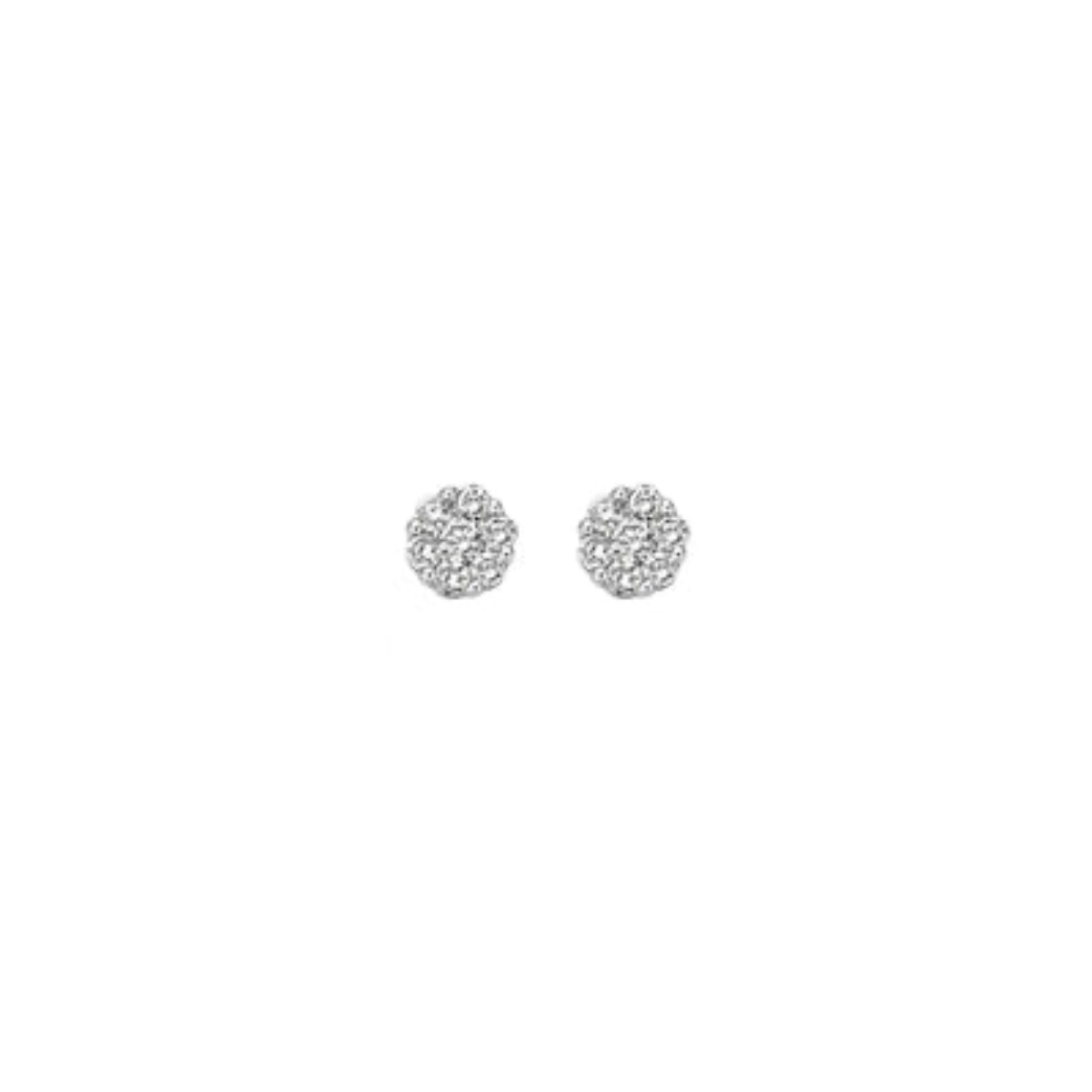 Blush Diamonds oorstekers 14K witgoud 2x 0,05crt.