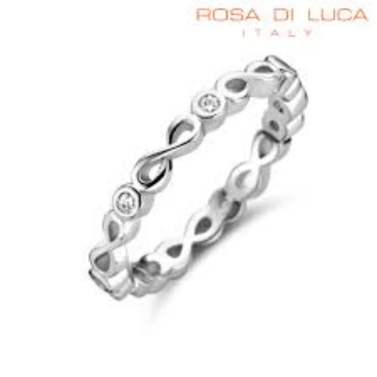 rosa di luca ring zilver met infinity